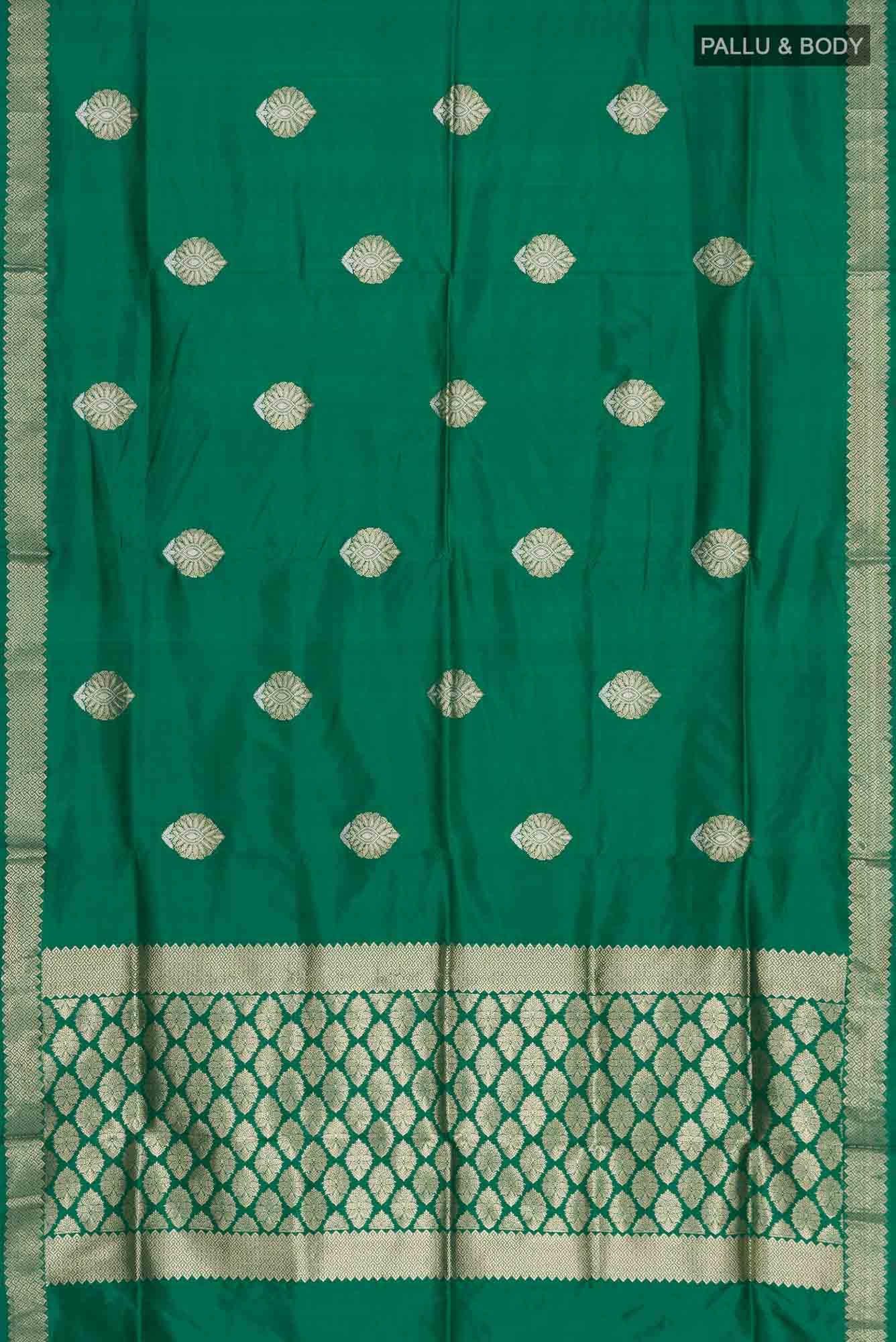 Green Banarasi Katan Silk Saree