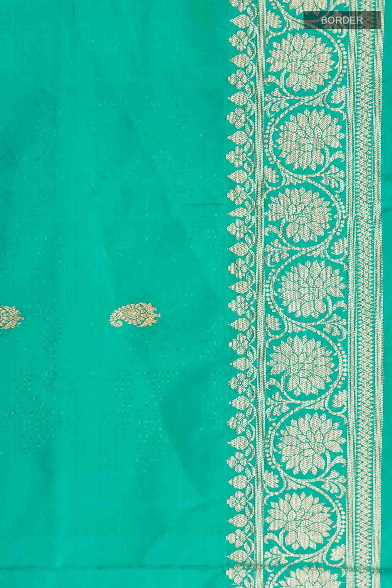 Green Banarasi Katan Silk Saree