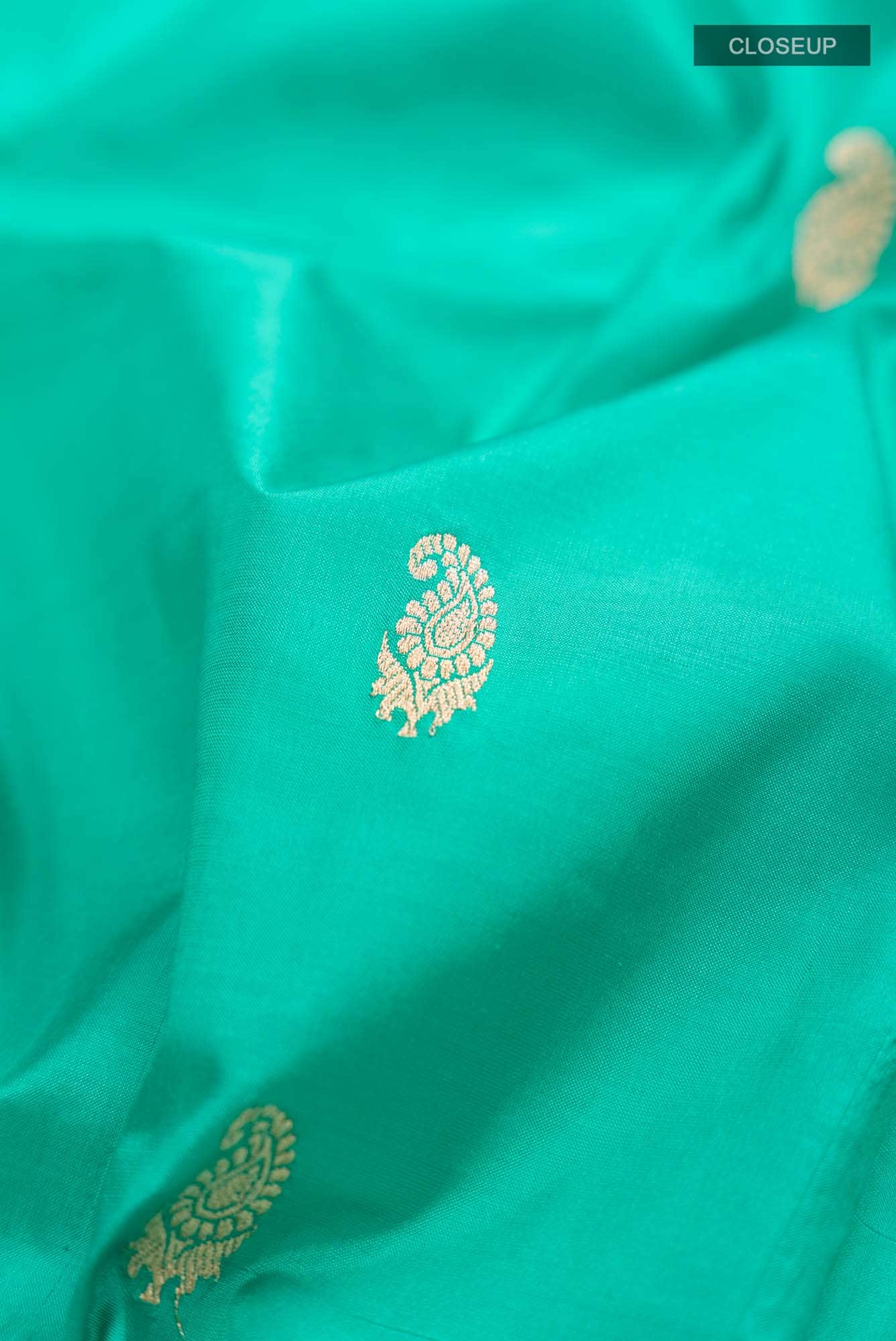 Green Banarasi Katan Silk Saree