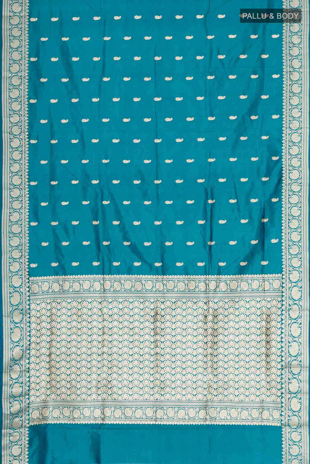 Blue Banarasi Katan Silk Saree