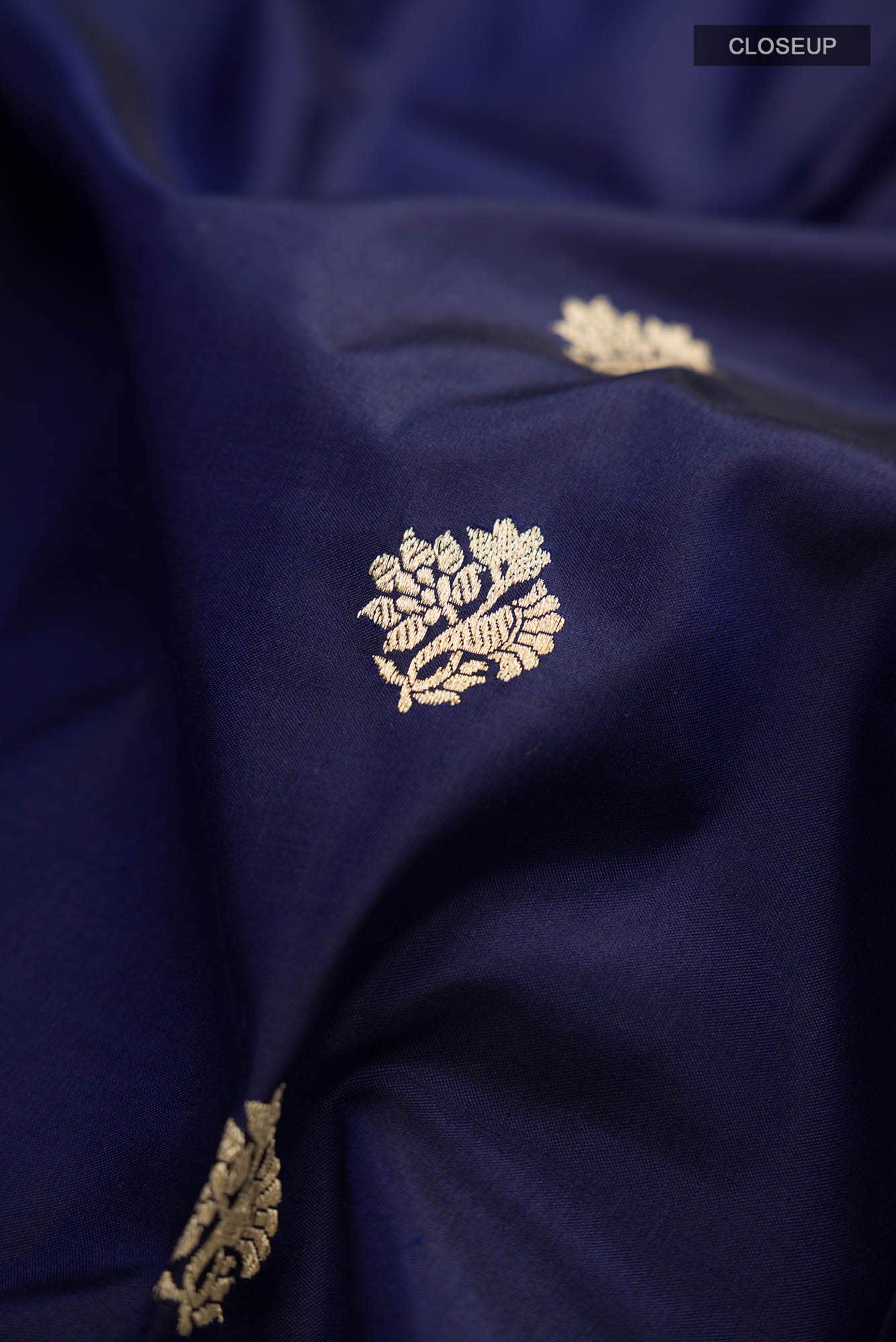 Blue Banarasi Katan Silk Saree