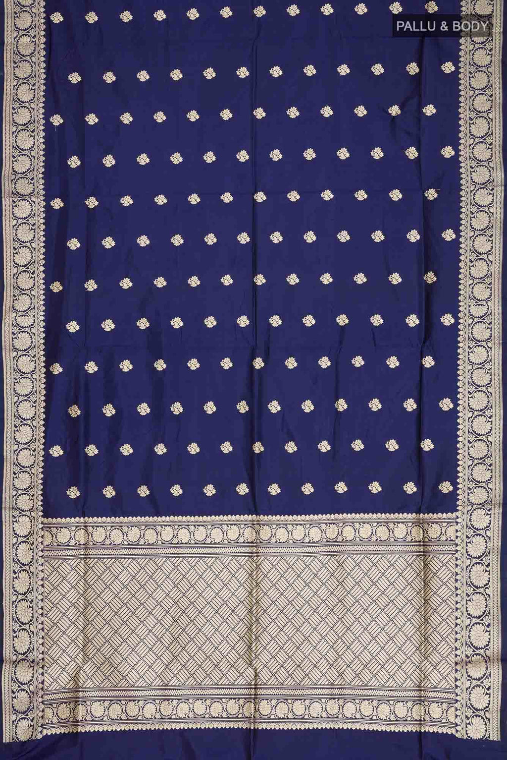 Blue Banarasi Katan Silk Saree