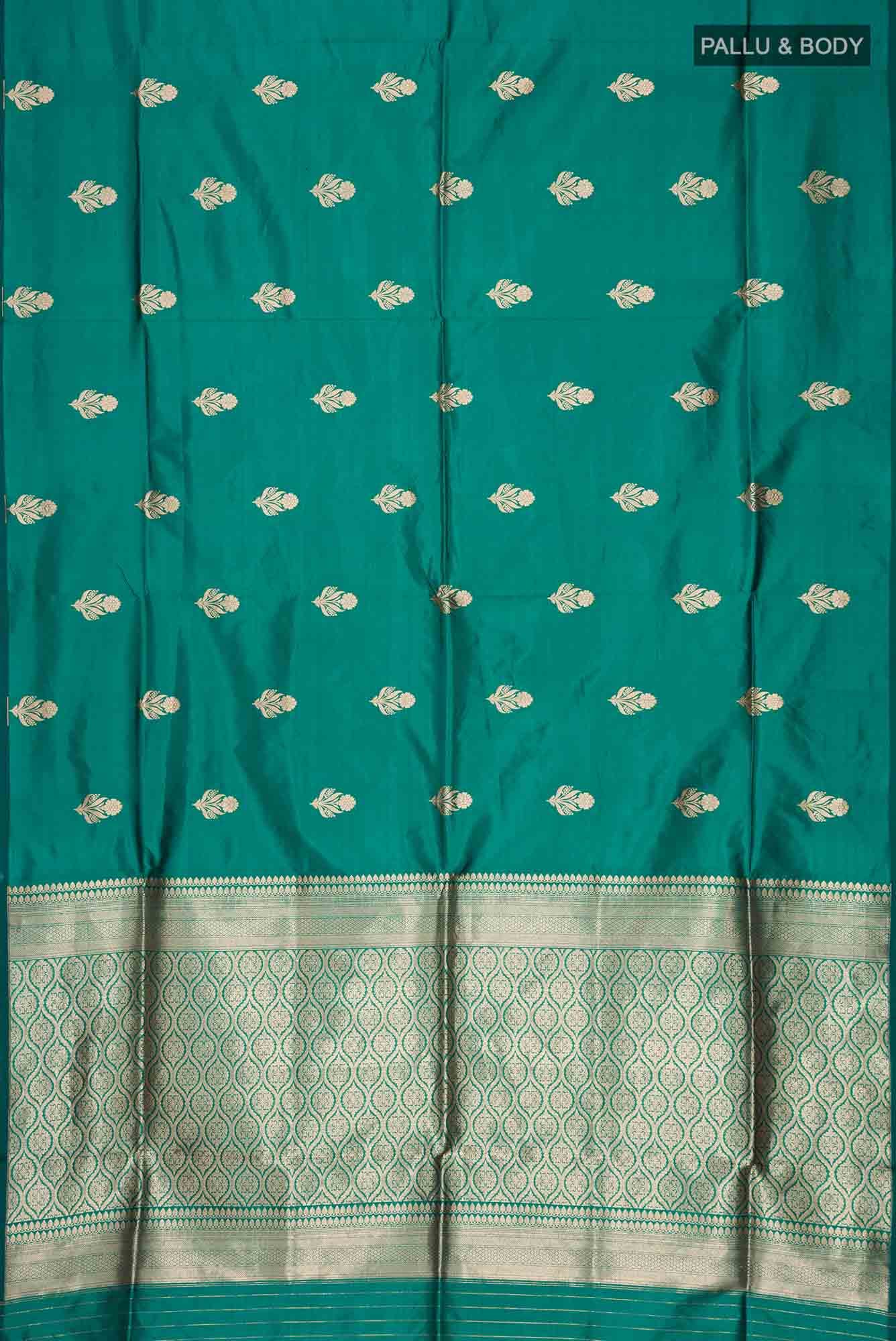 Green Banarasi Katan Silk Saree