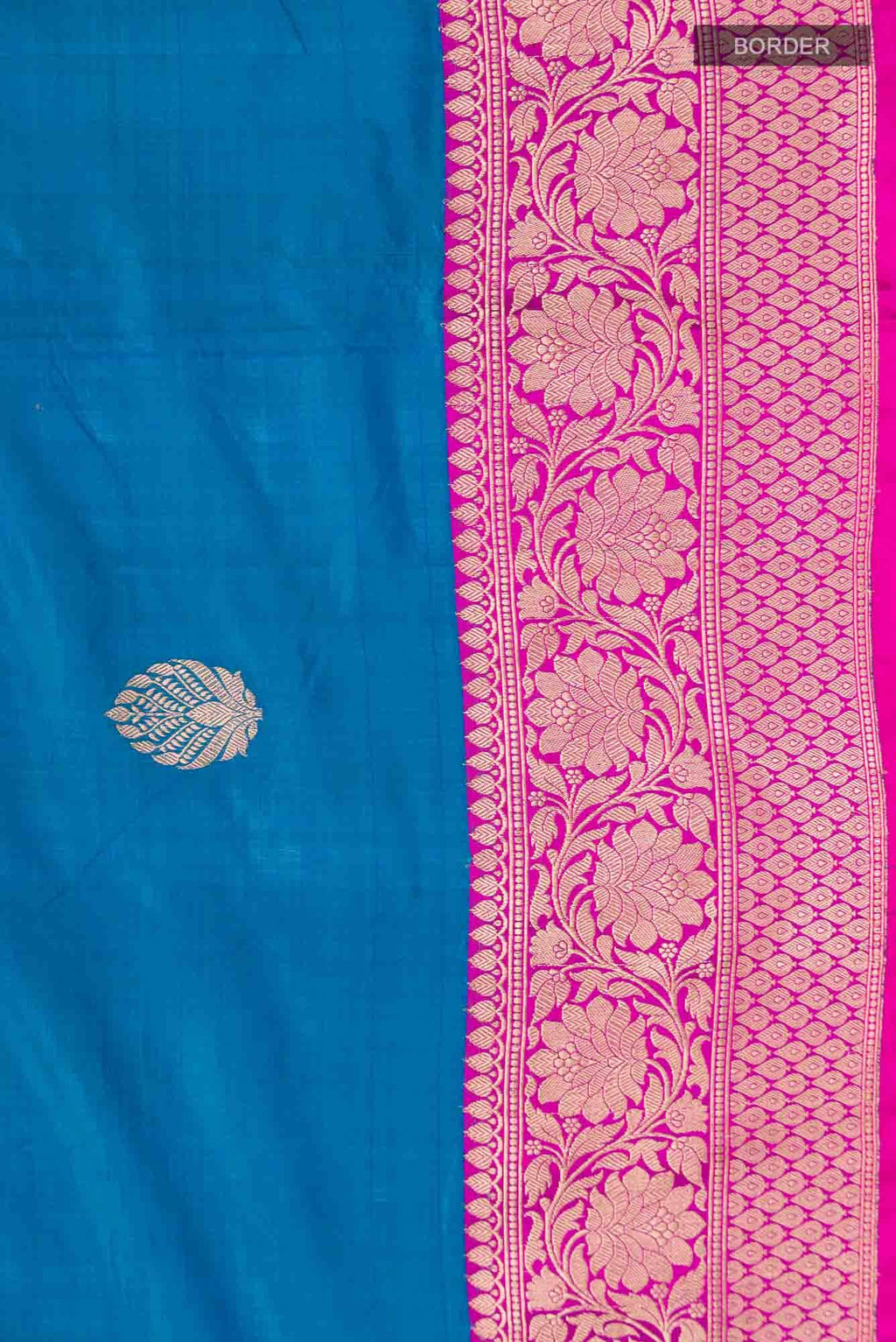 Blue Banarasi Katan Silk Saree