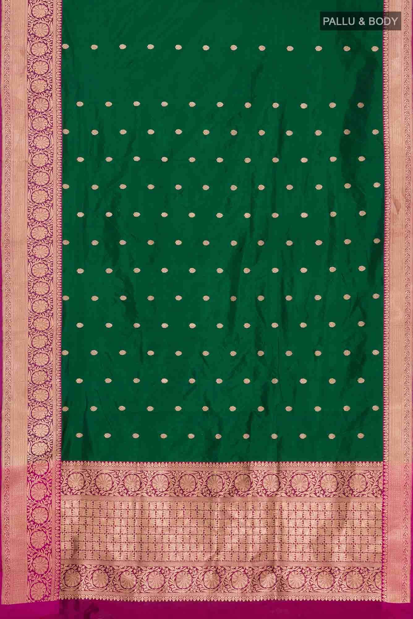Green Banarasi Katan Silk Saree