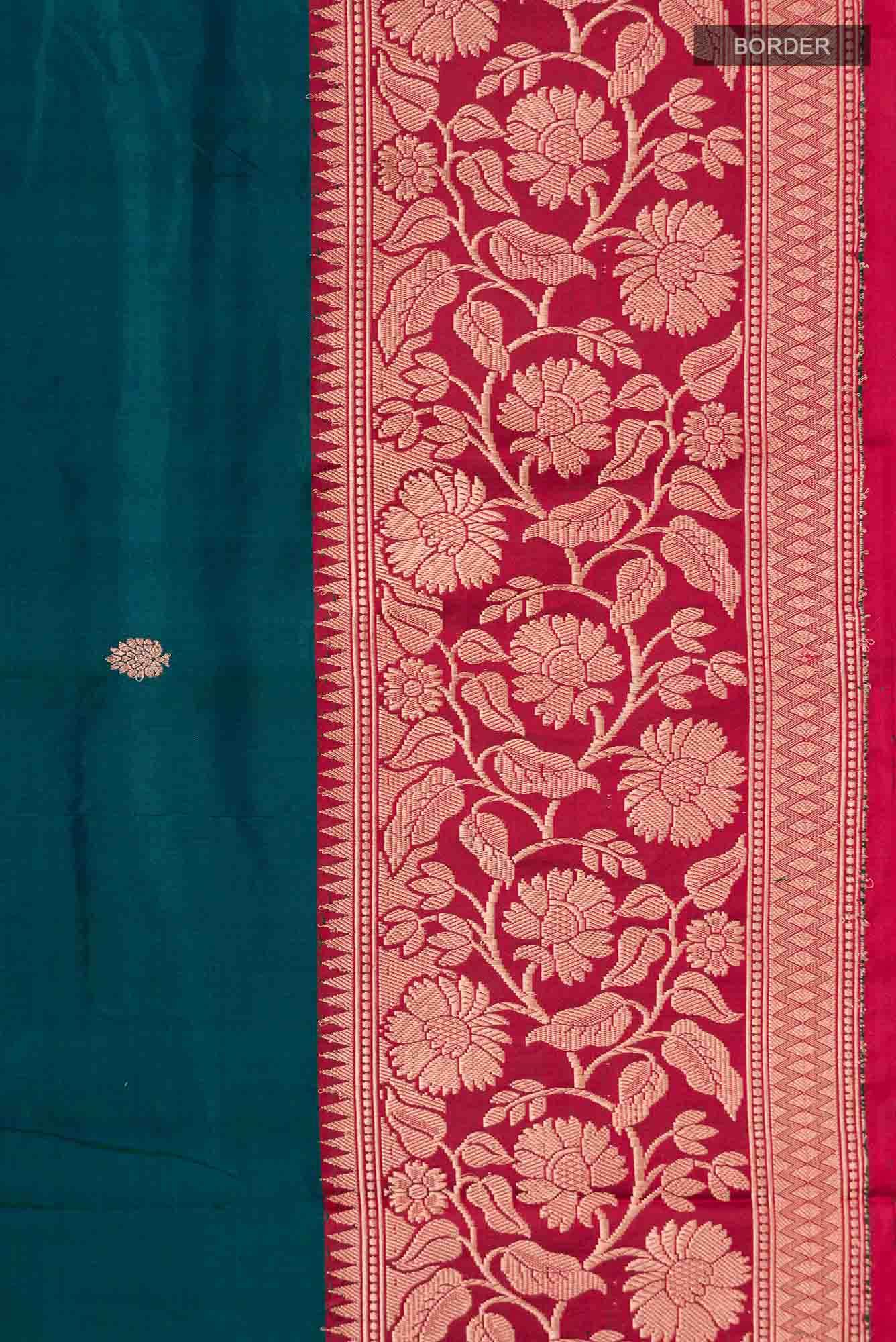 Green Banarasi Katan Silk Saree