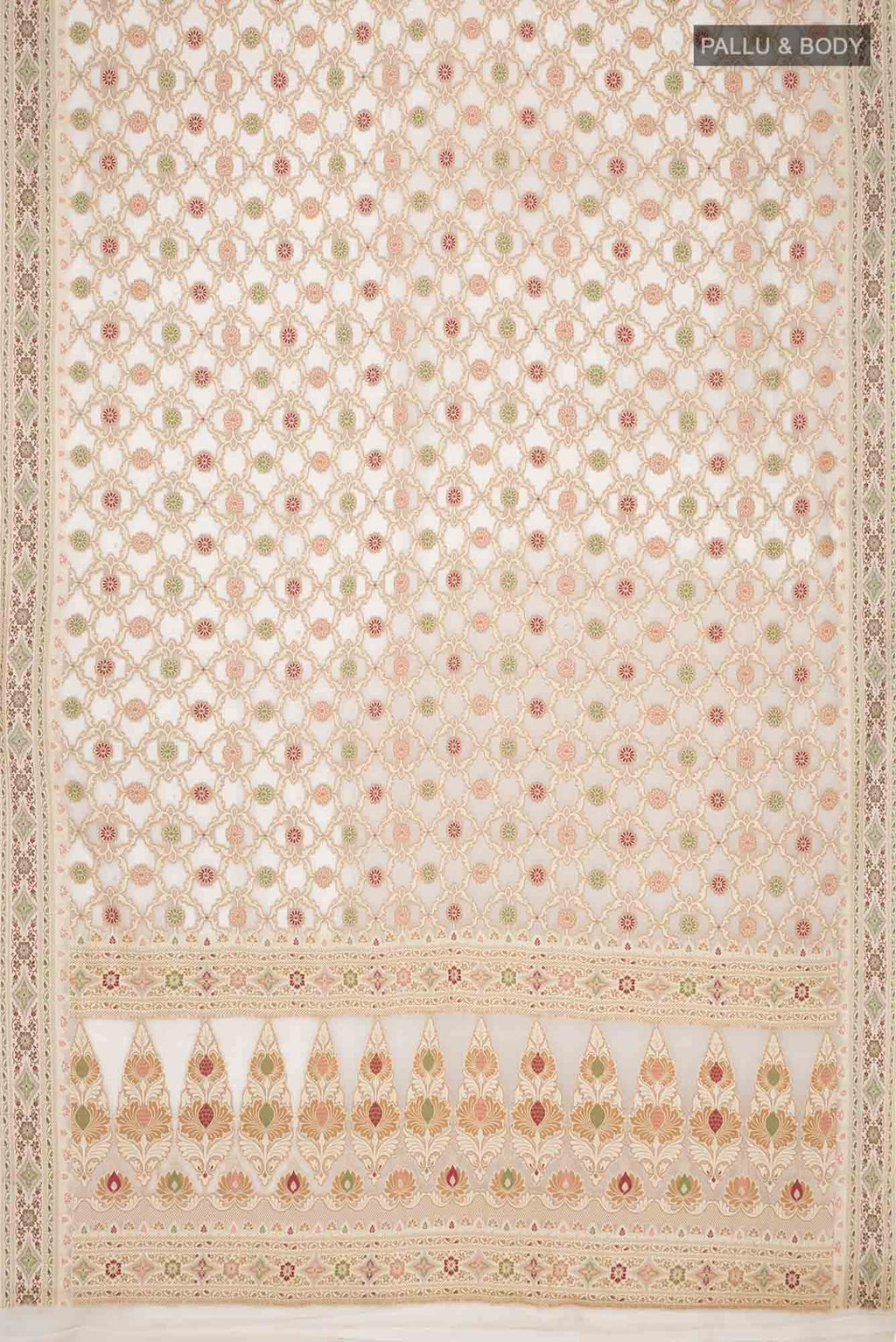Beige Banarasi Georgette Saree