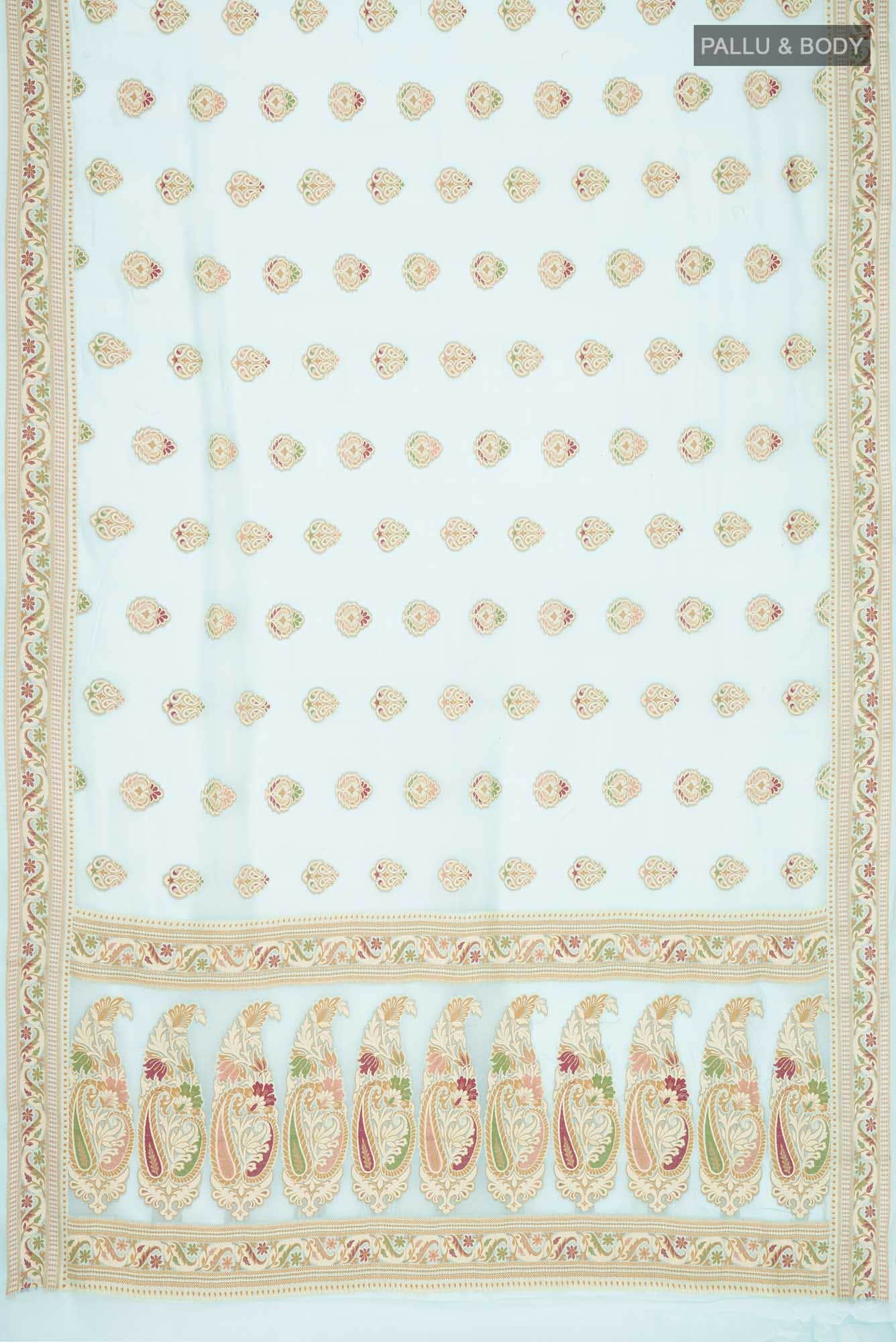Blue Banarasi Georgette Saree