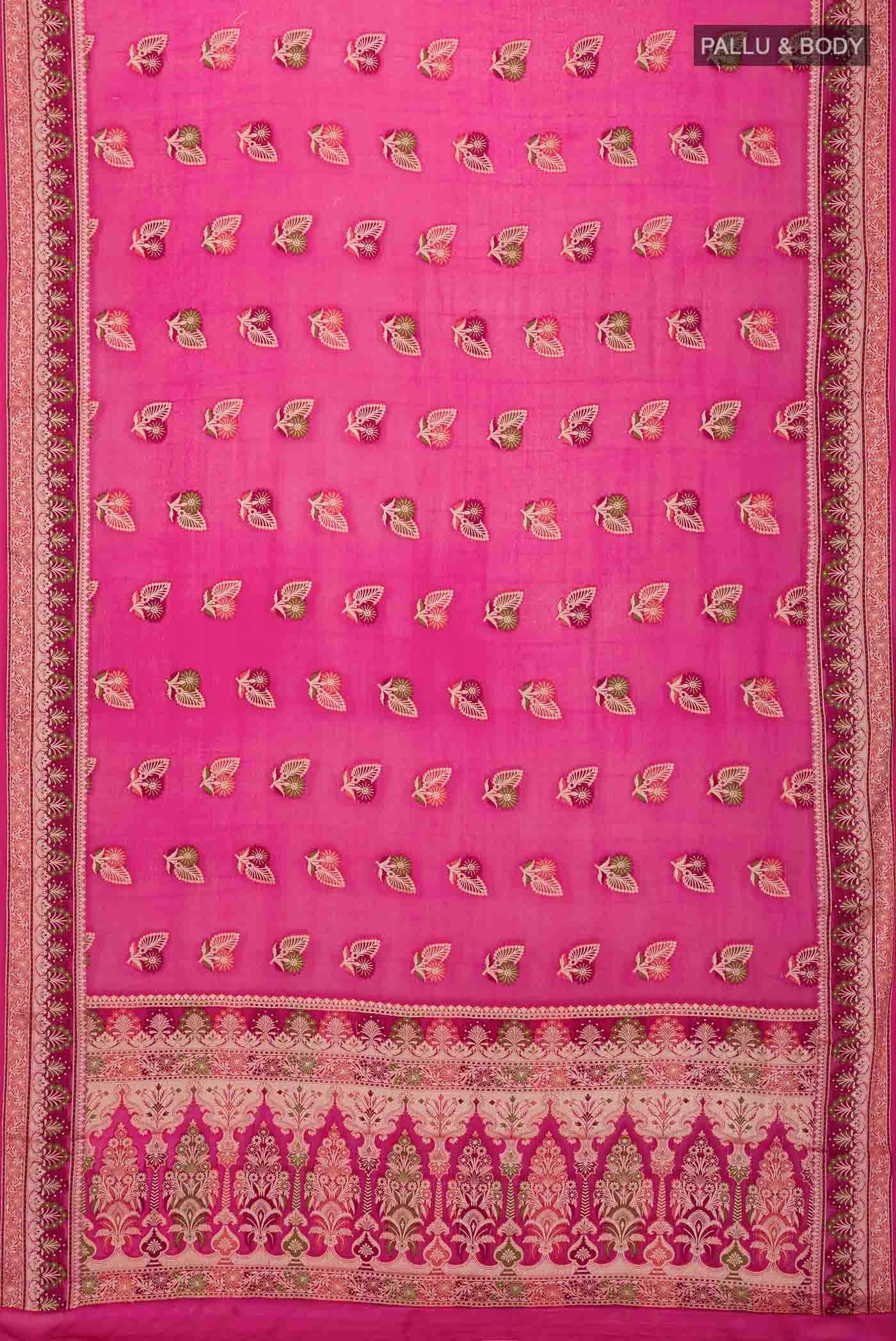 Pink Banarasi Georgette Saree