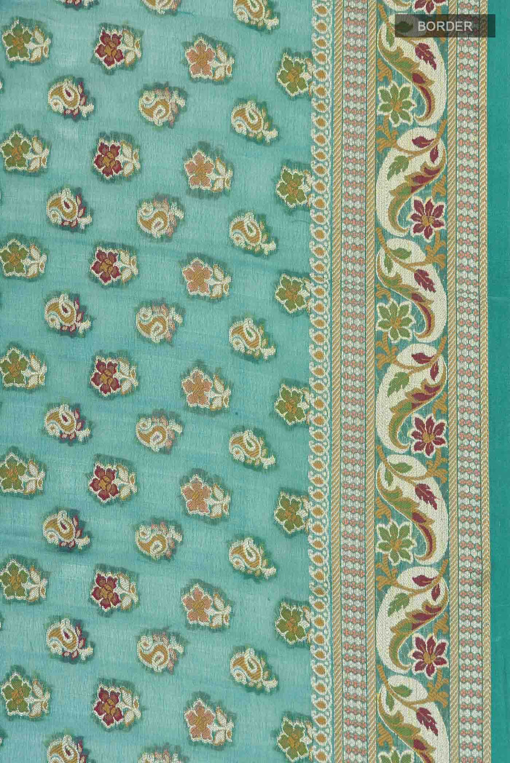 Green Banarasi Georgette Saree
