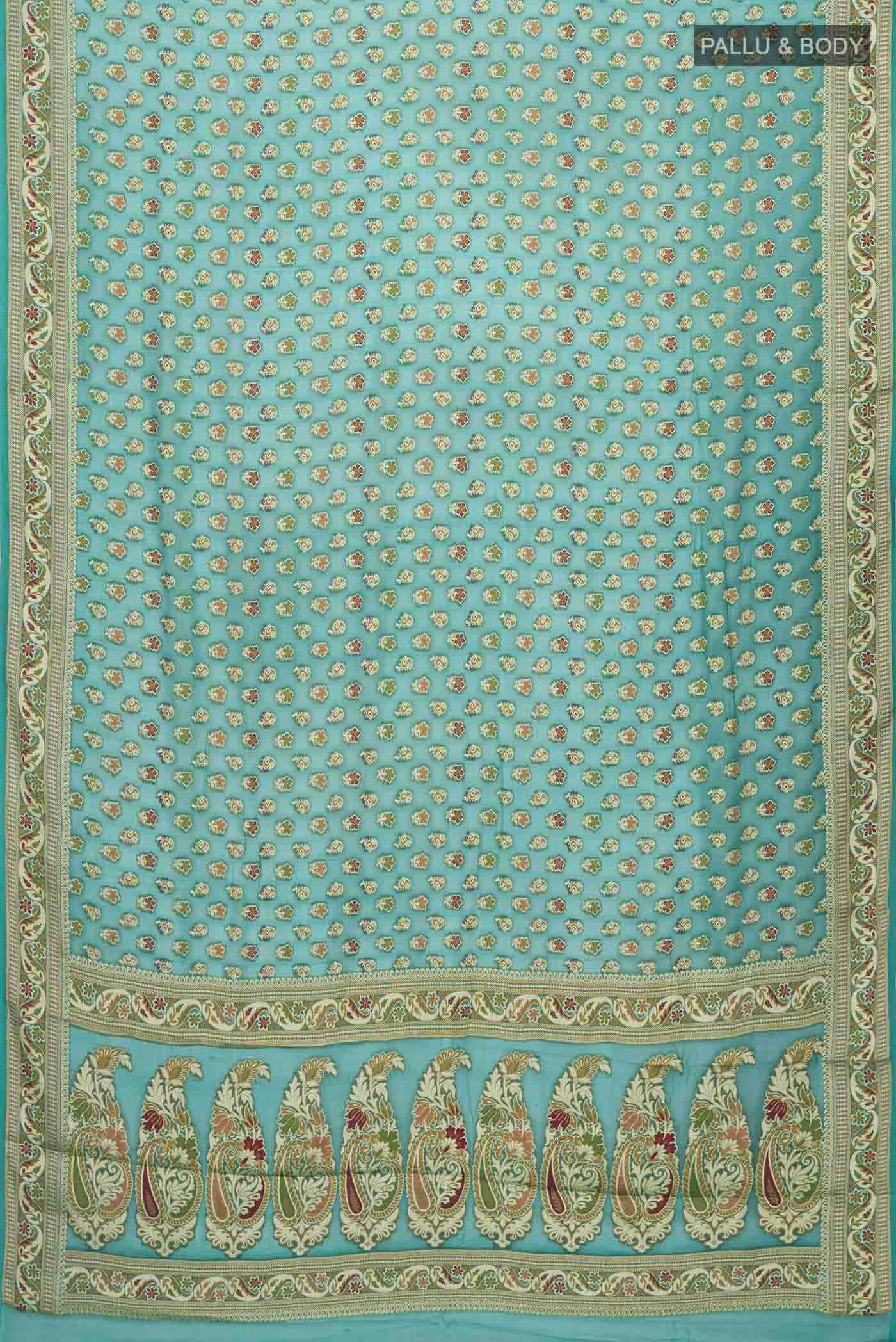 Green Banarasi Georgette Saree