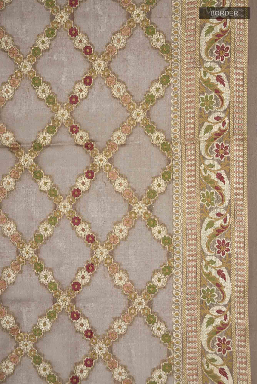 Brown Banarasi Georgette Saree