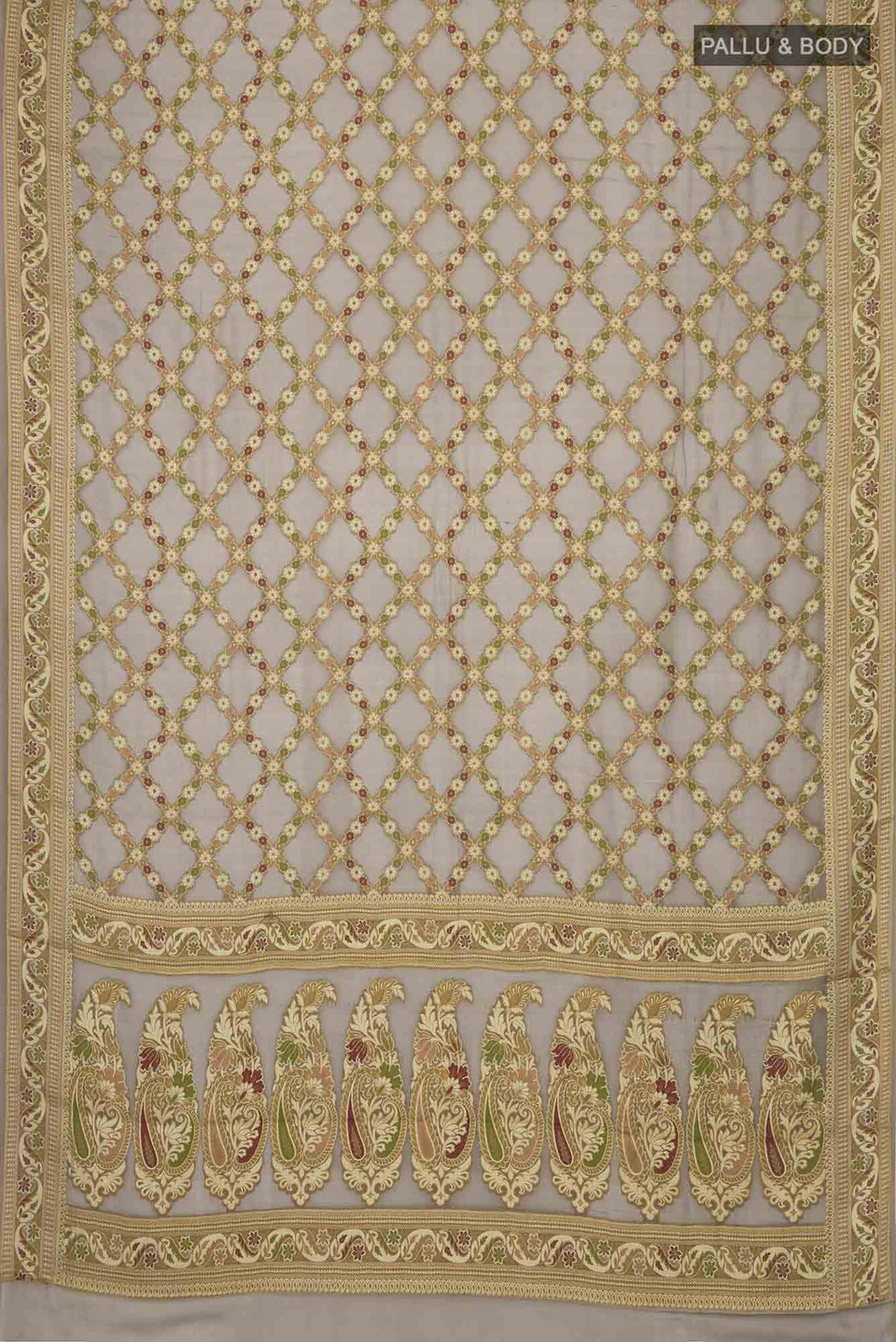 Brown Banarasi Georgette Saree