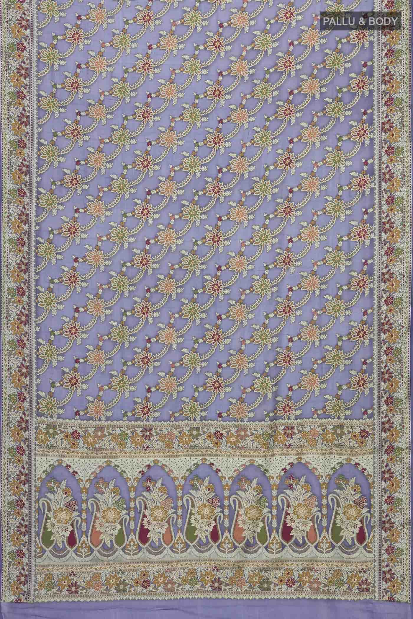 Blue Banarasi Georgette Saree