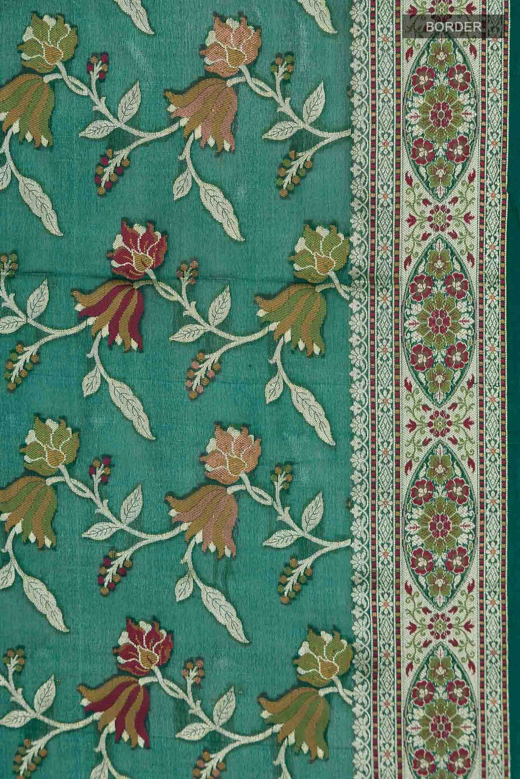 Green Banarasi Georgette Saree