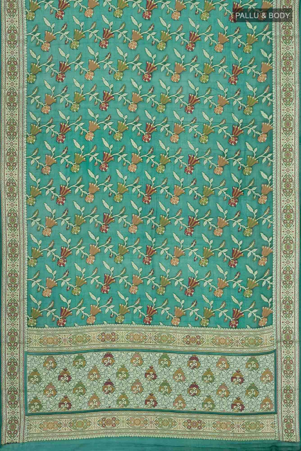 Green Banarasi Georgette Saree