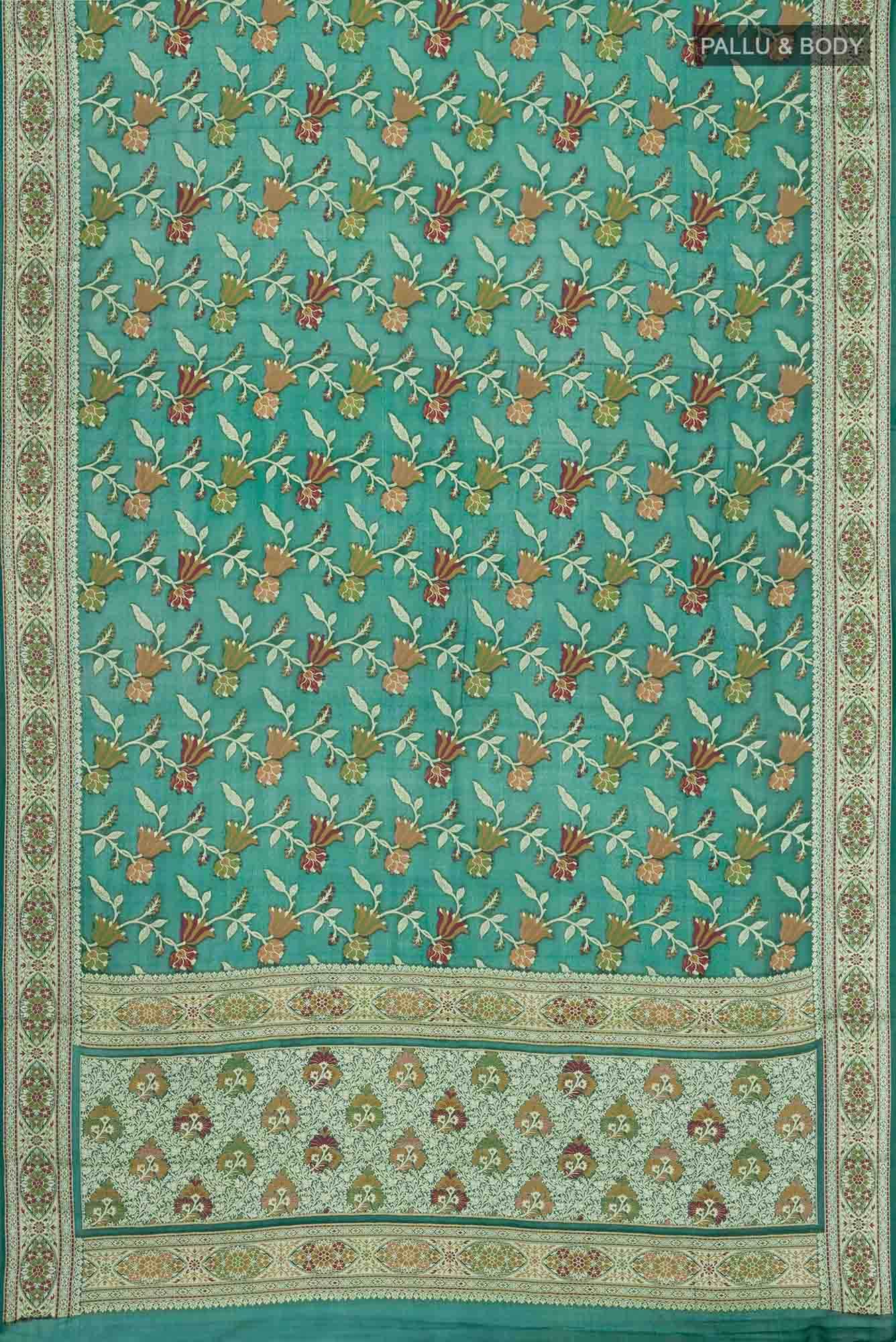 Green Banarasi Georgette Saree