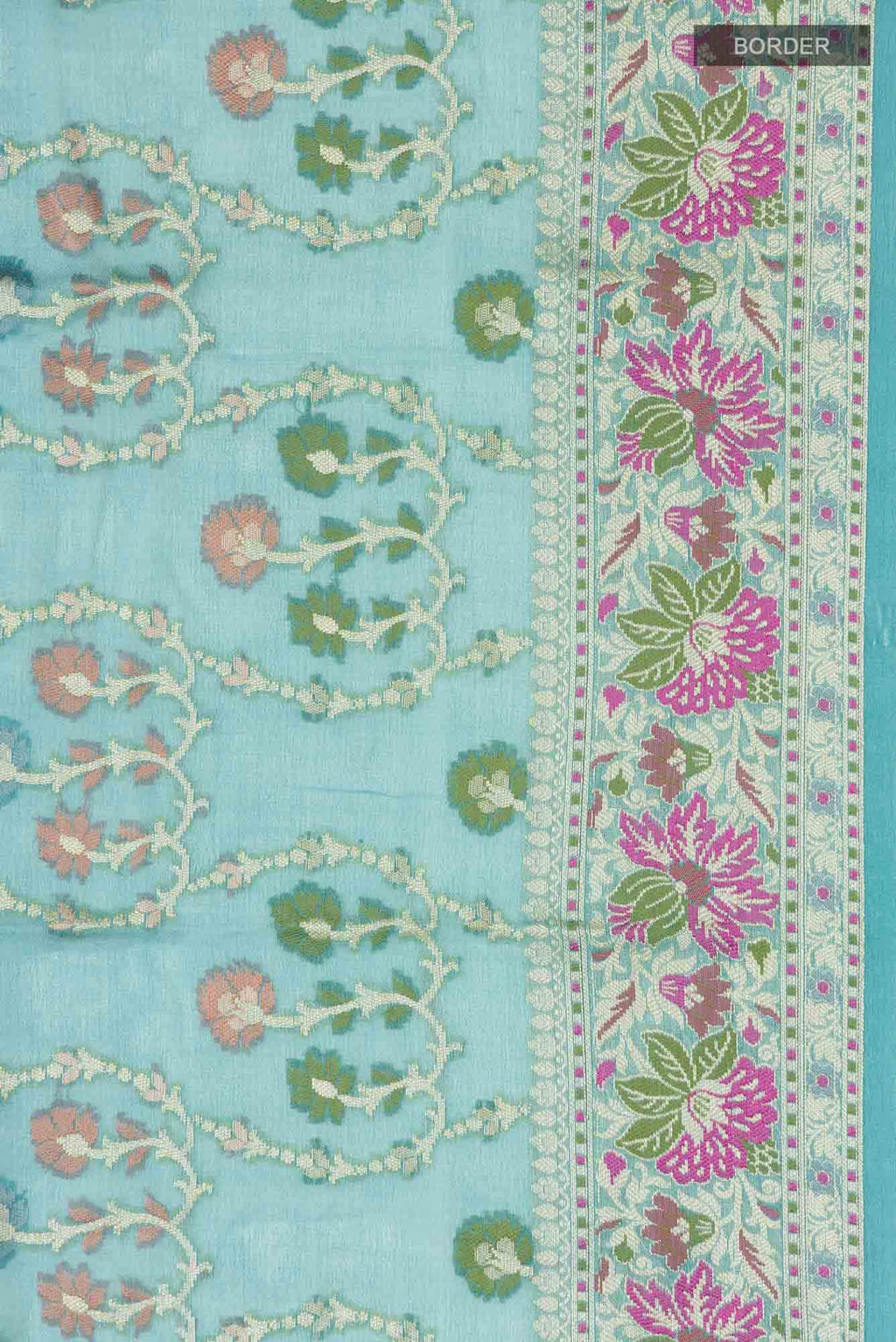 Blue Banarasi Georgette Saree
