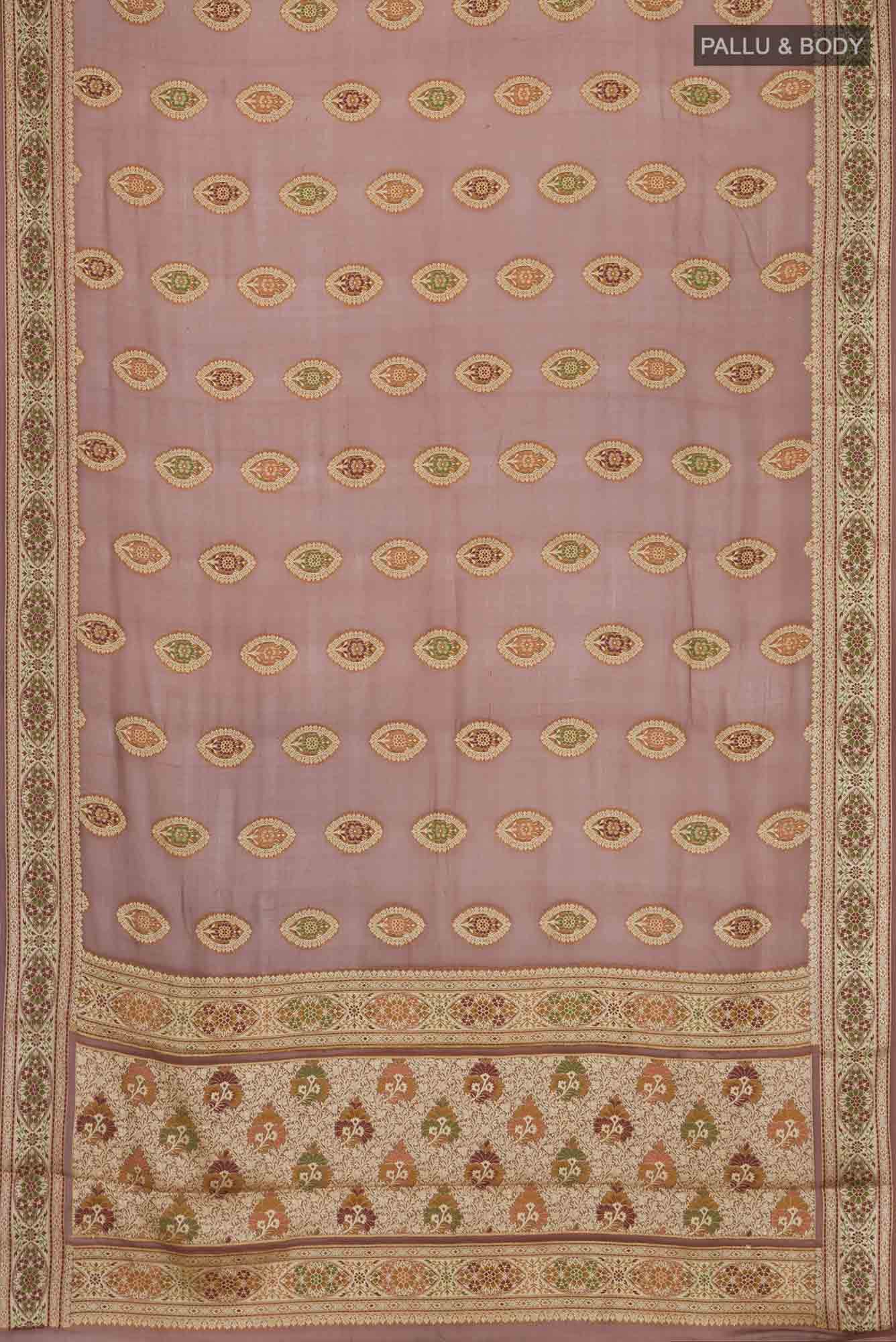 Brown Banarasi Georgette Saree