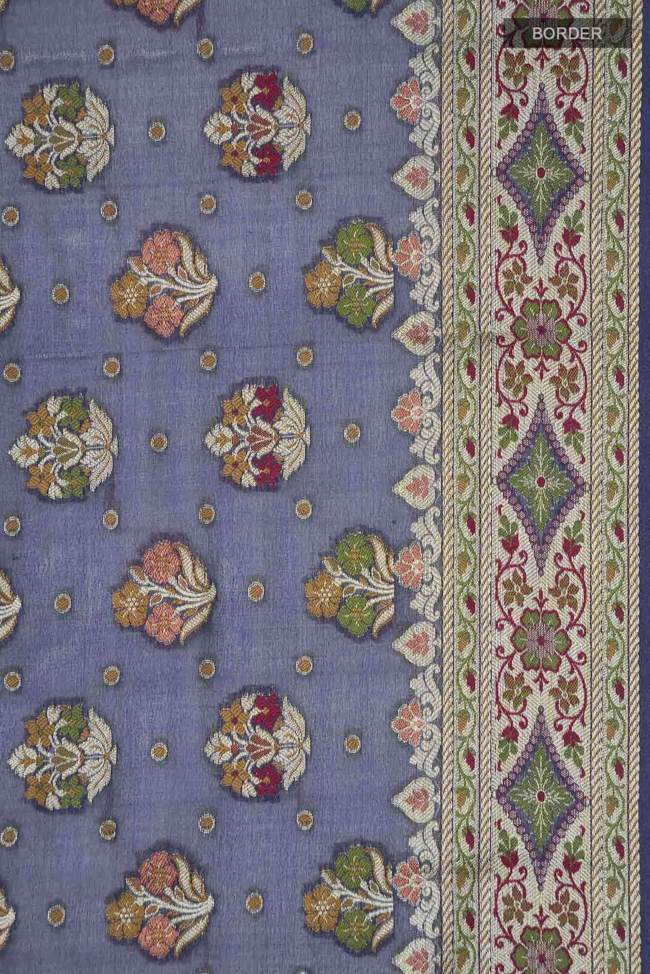 Blue Banarasi Georgette Saree