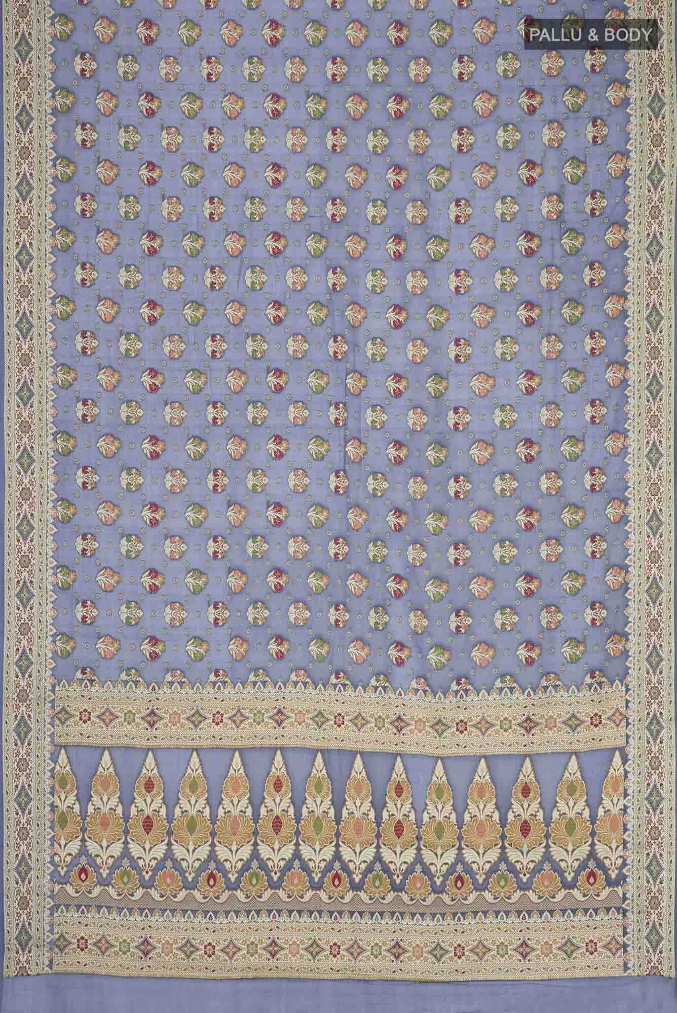 Blue Banarasi Georgette Saree