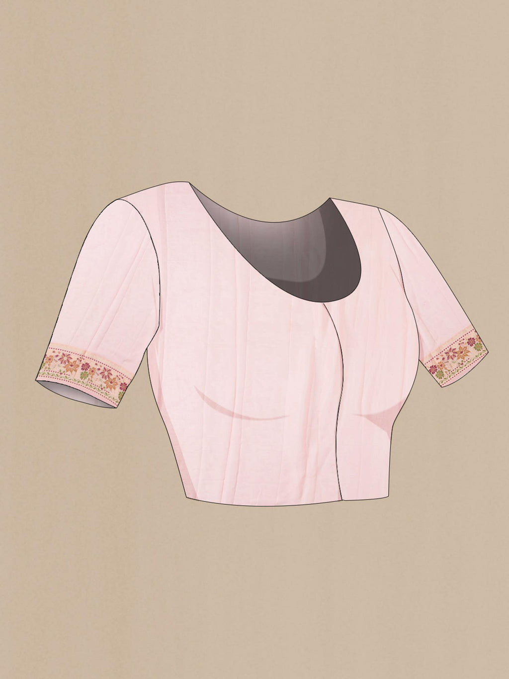 Peach Banarasi Georgette Saree