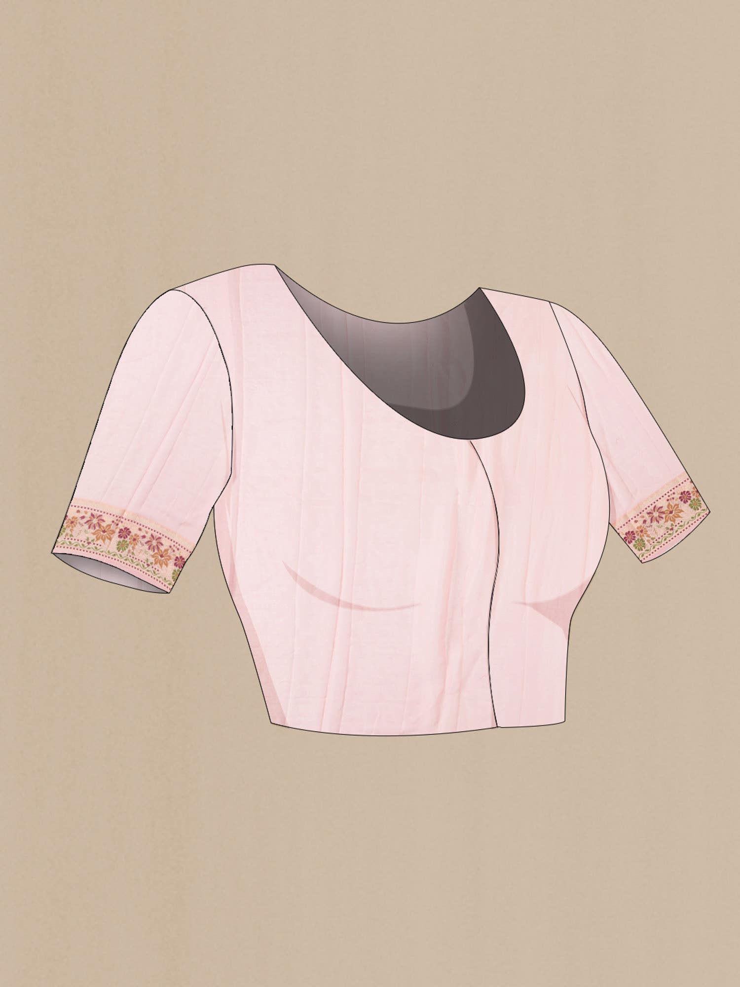 Peach Banarasi Georgette Saree