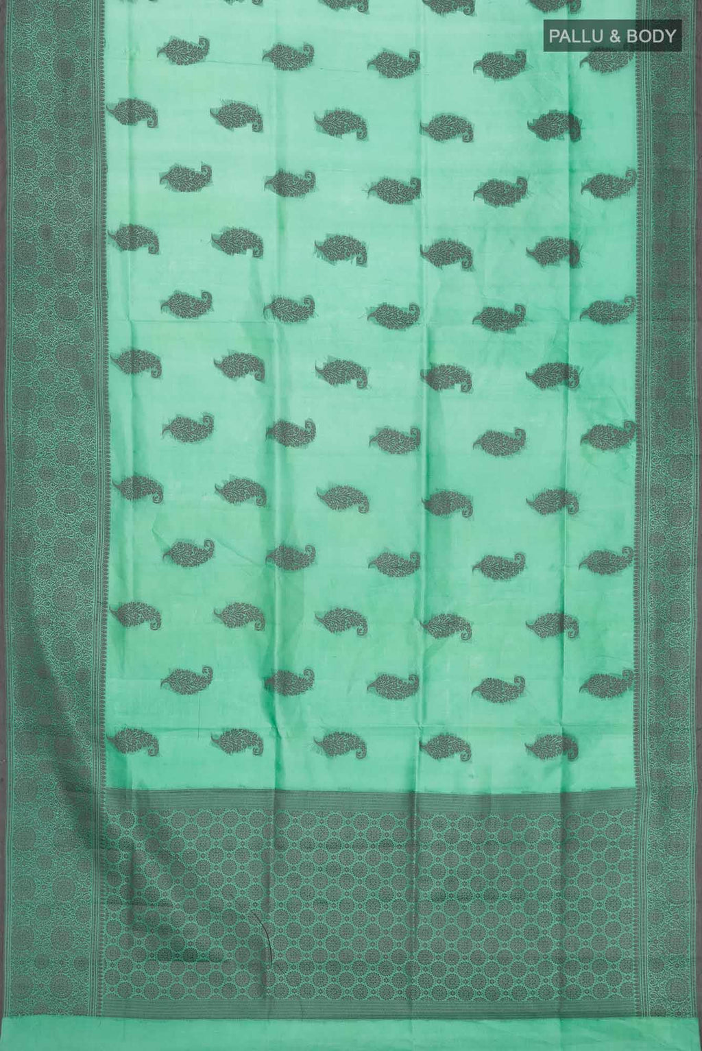 Green Banarasi Raw Silk Saree