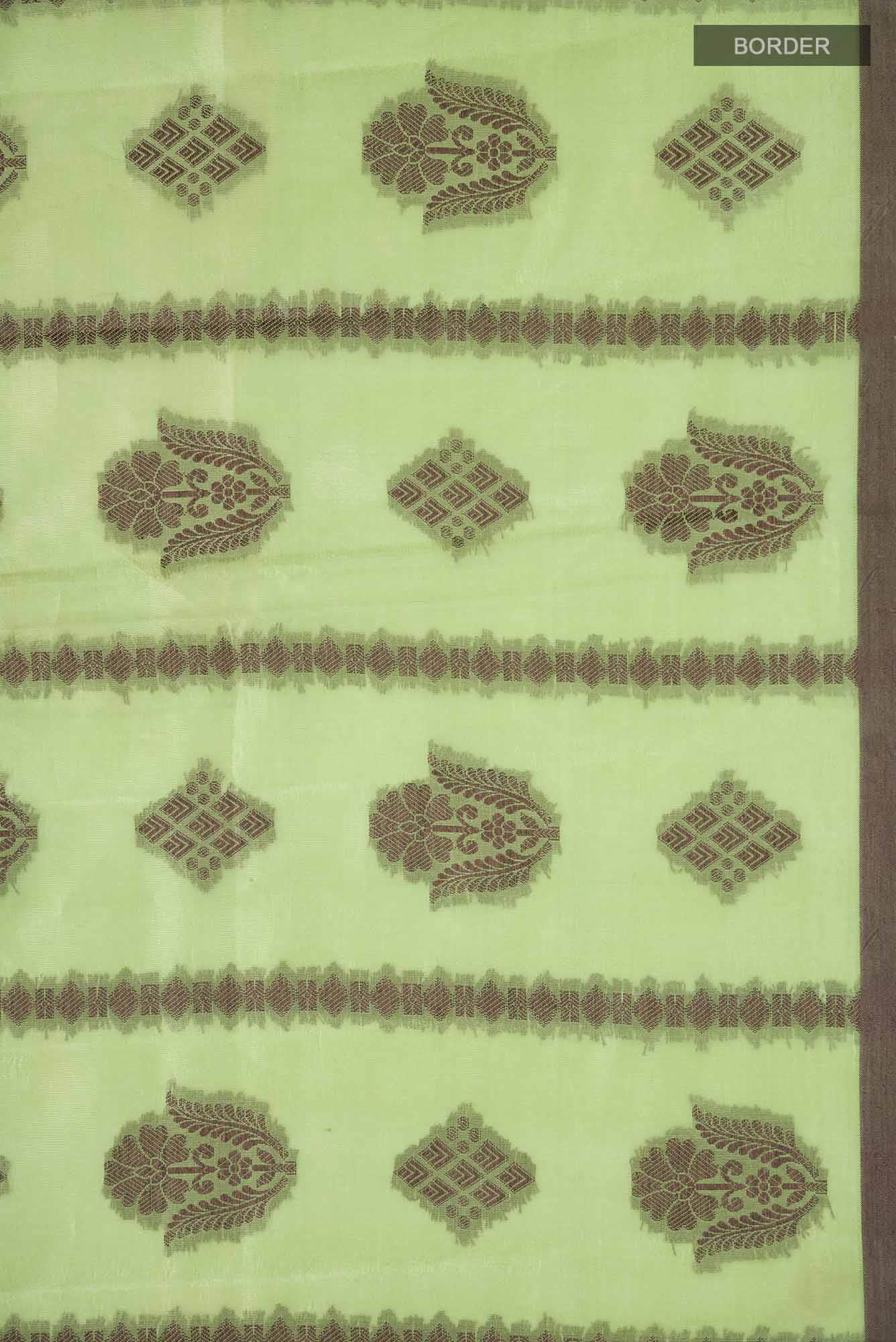 Green Banarasi Raw Silk Saree