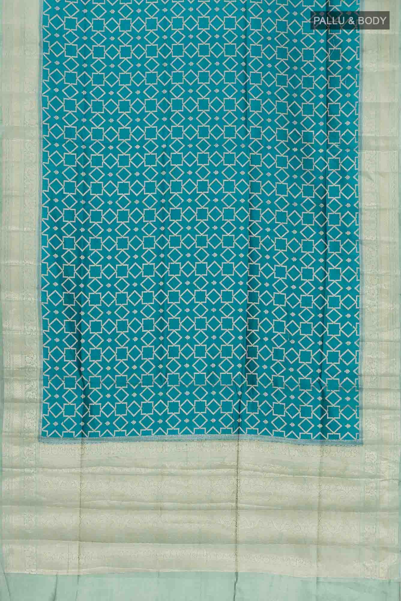 Blue Banarasi Raw Silk Saree