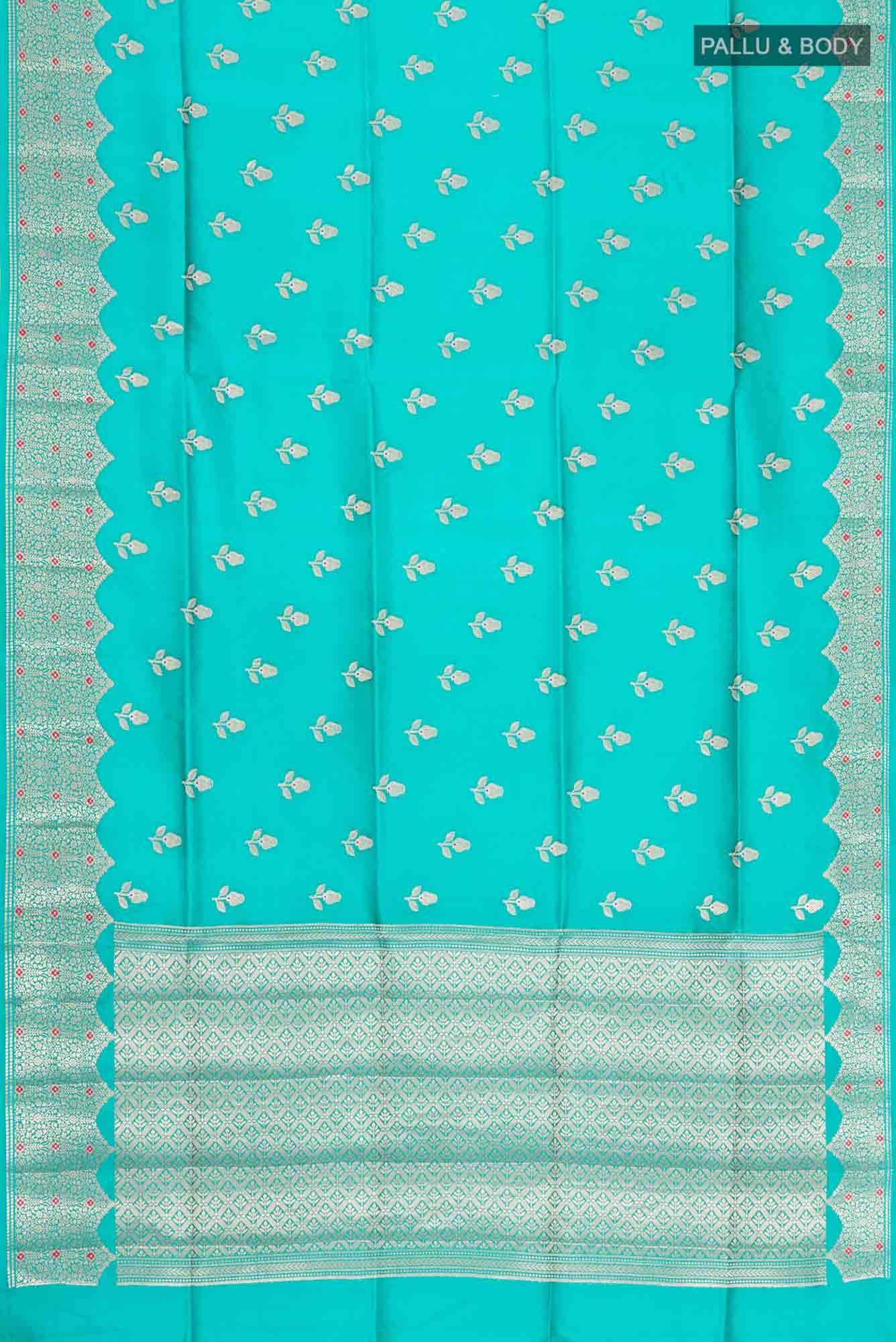 Blue Banarasi Raw Silk Saree
