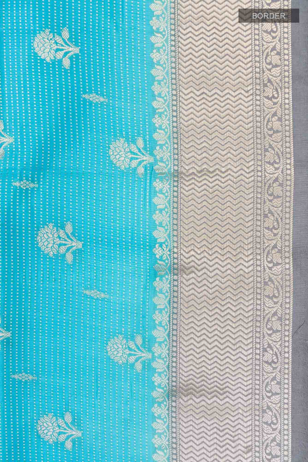 Blue Banarasi Raw Silk Saree