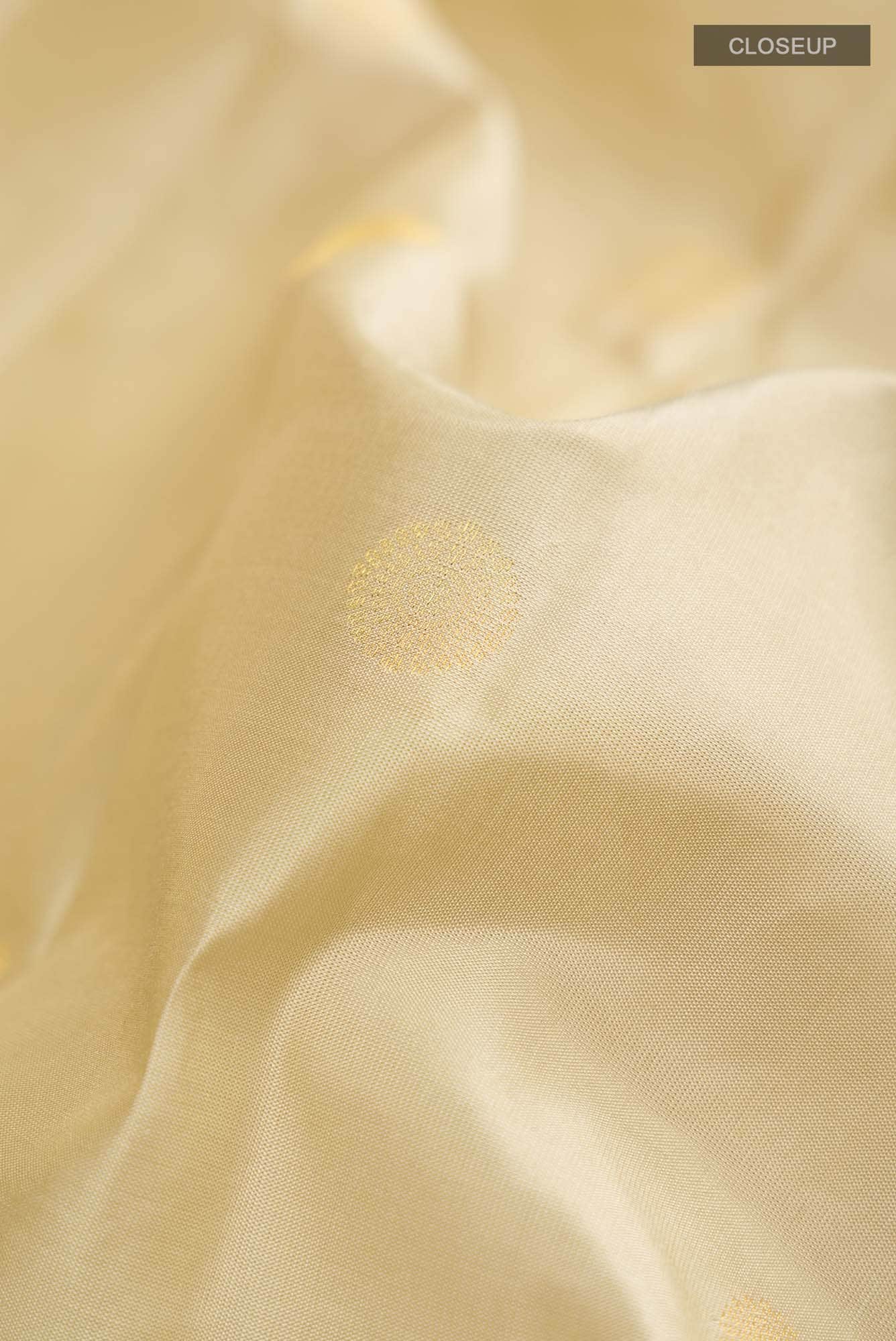 Beige Kanchipuram Silk Saree