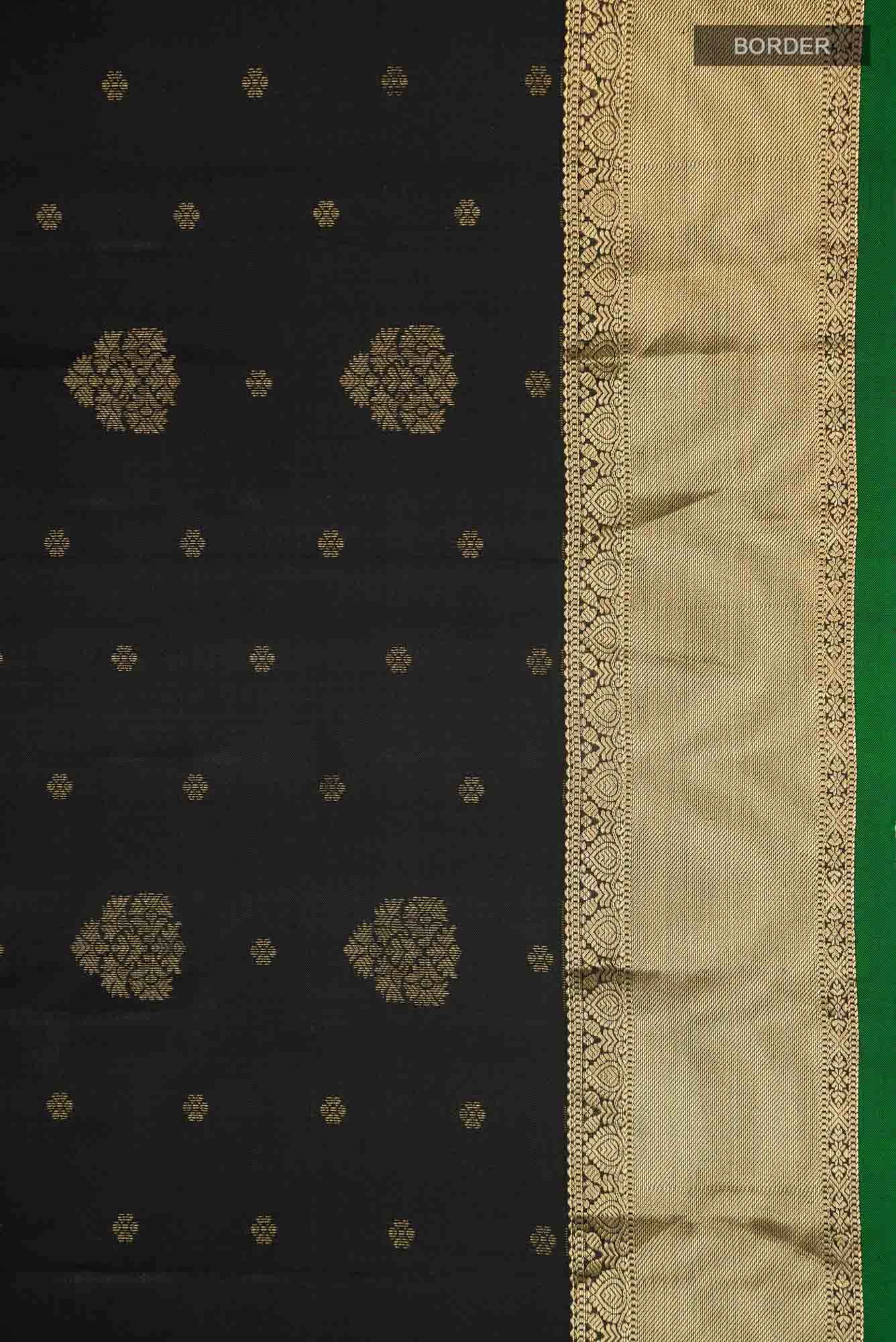 Black Kanchipuram Silk Saree