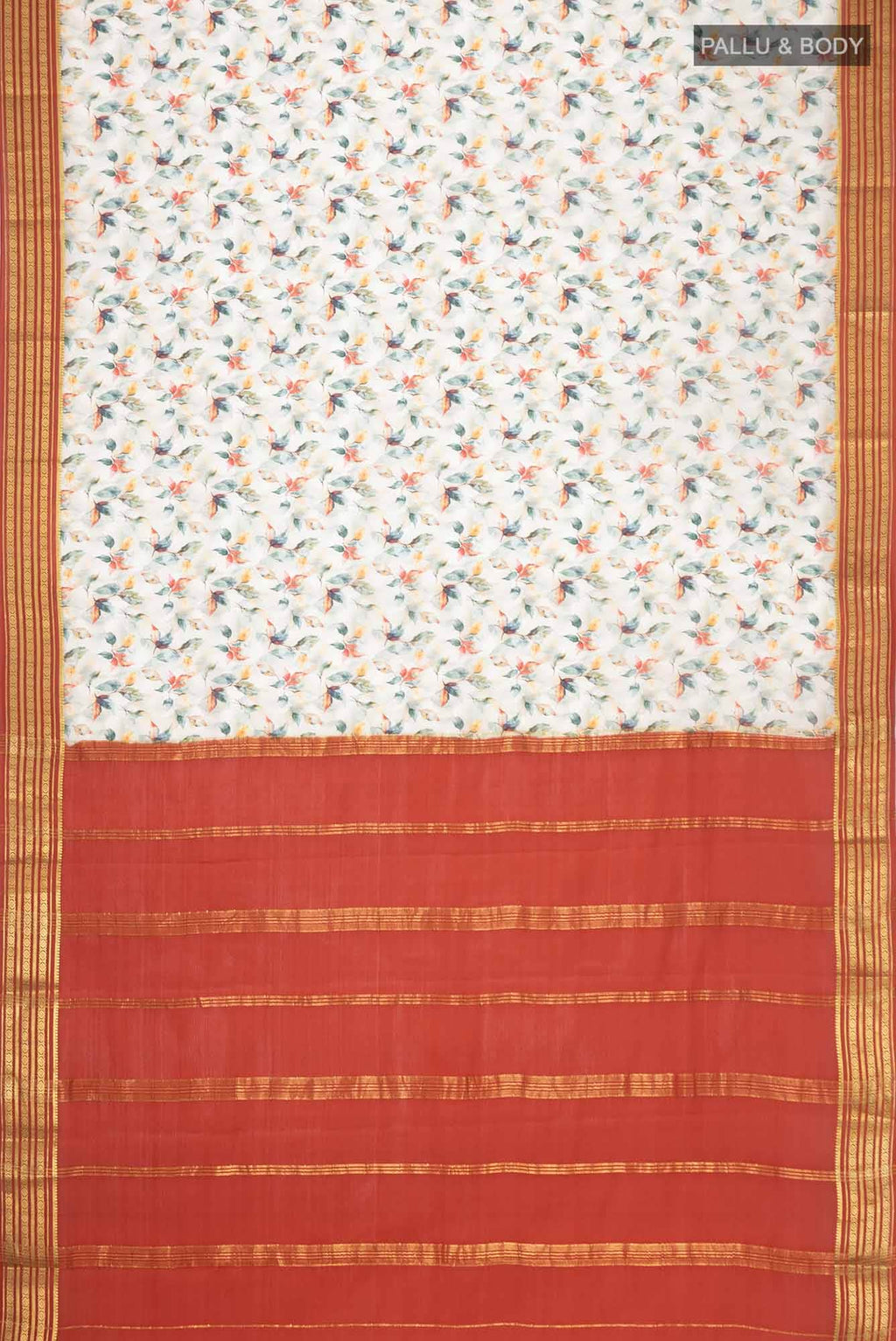 Beige Mysore Crepe Saree