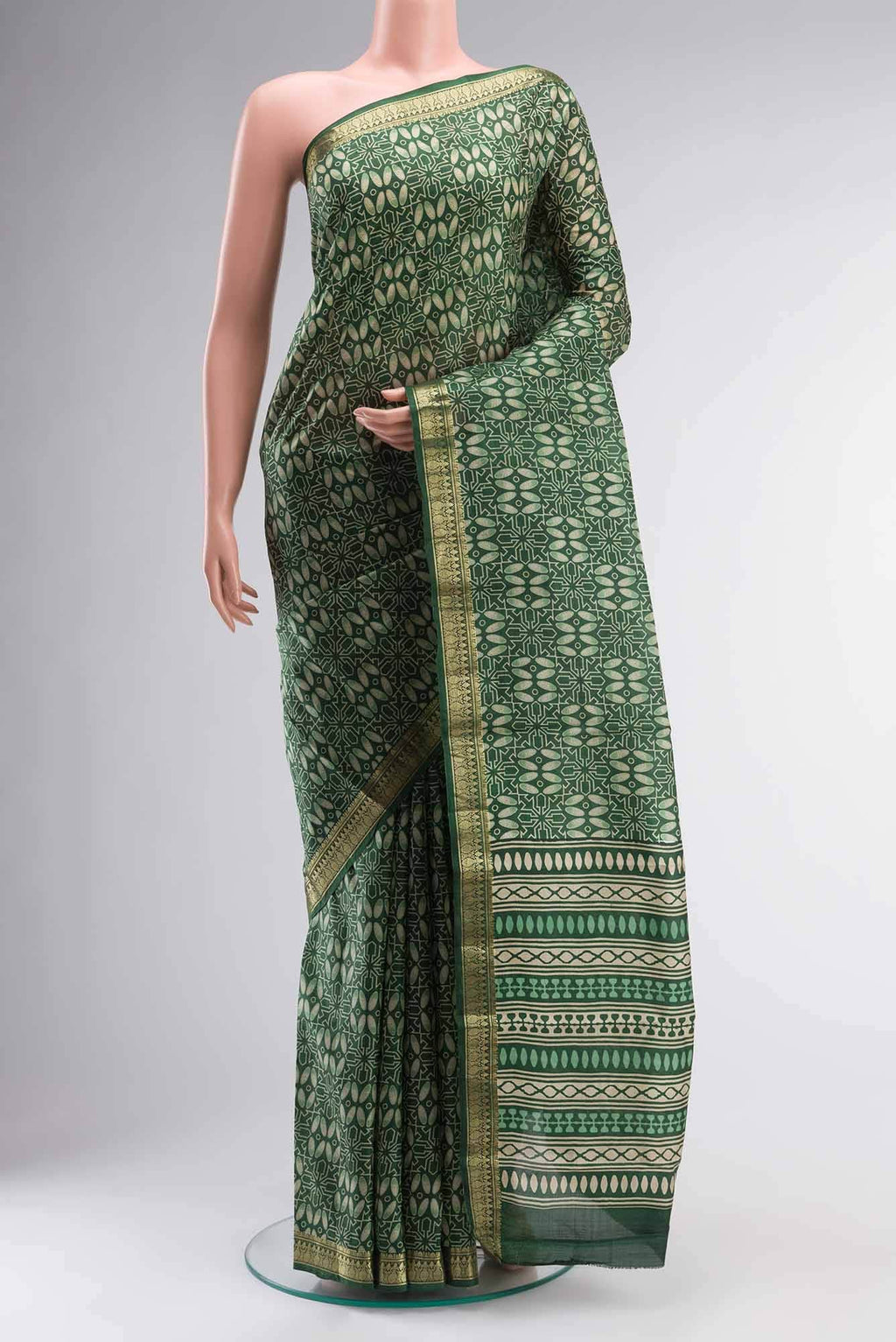 Green Bangalore Silk Saree