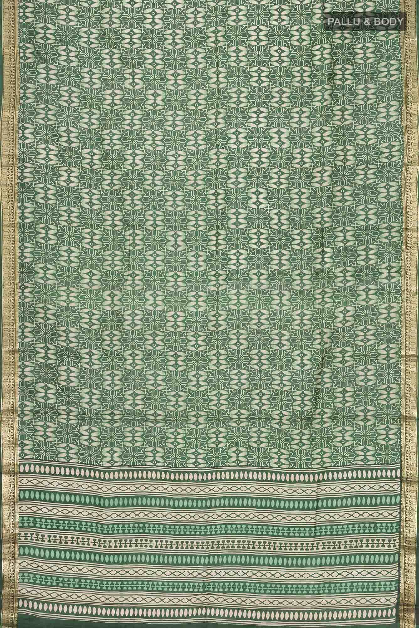 Green Bangalore Silk Saree