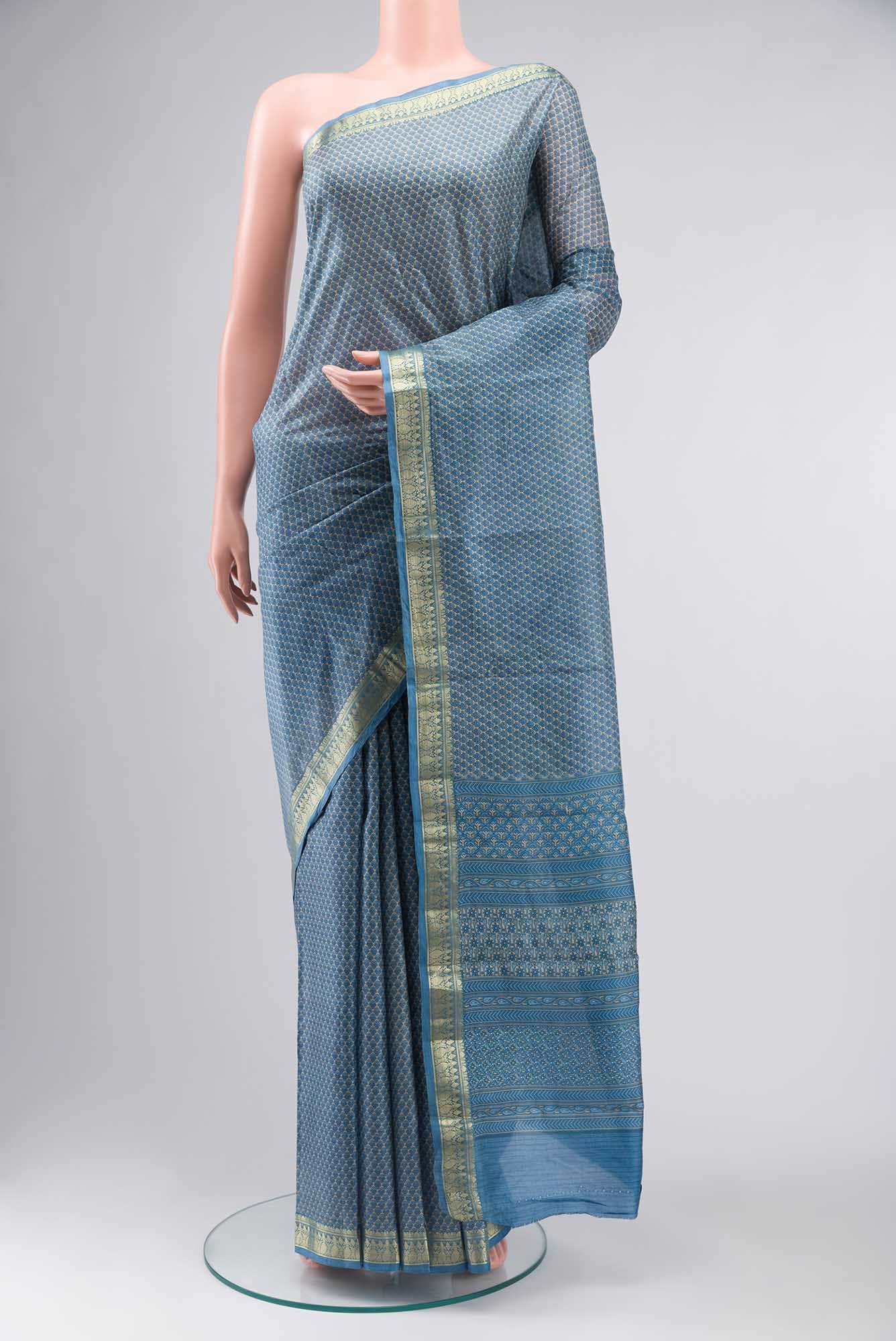 Blue Bangalore Silk Saree