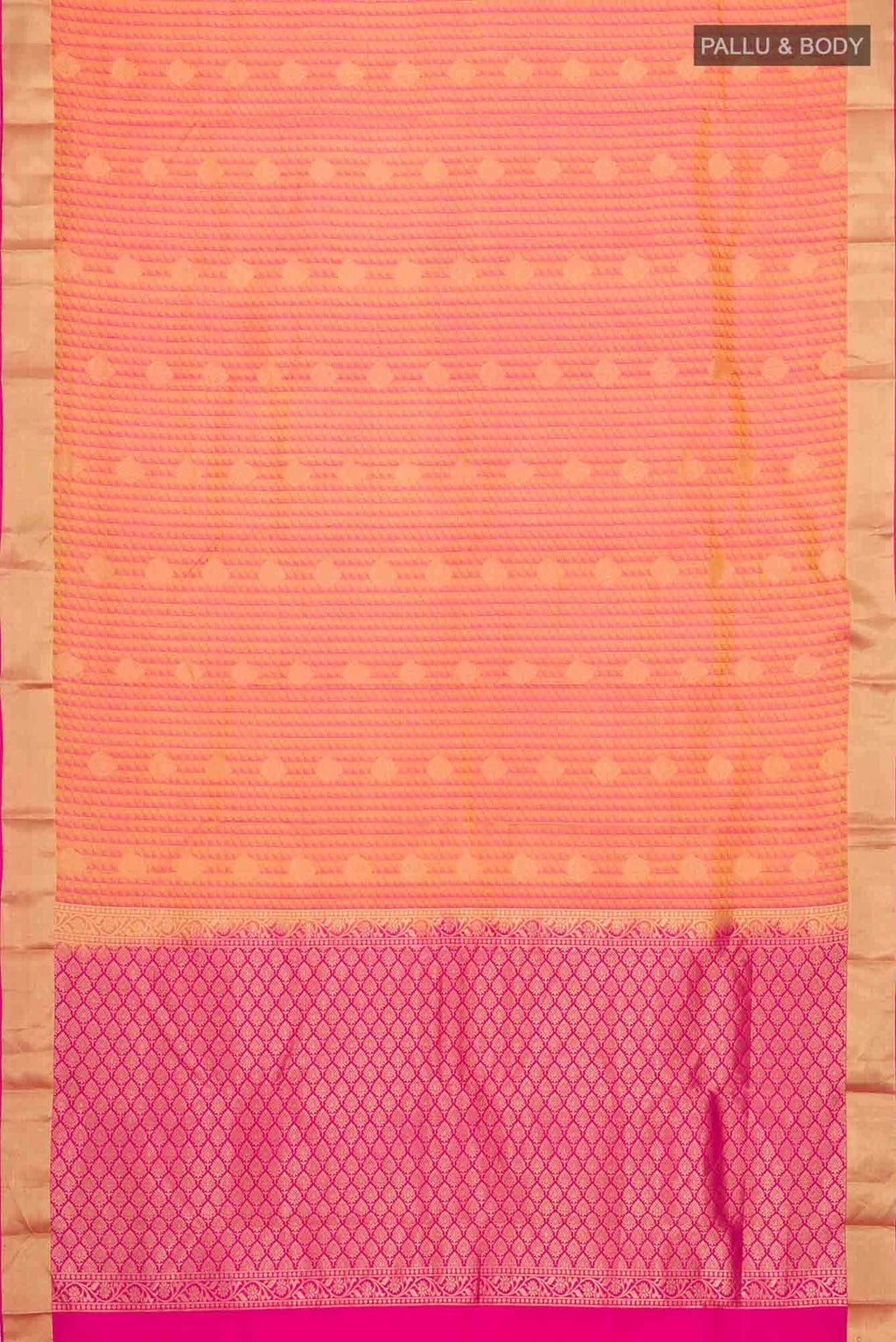 Yellow with Pink Dual Tone Kanchipuram Silk Saree