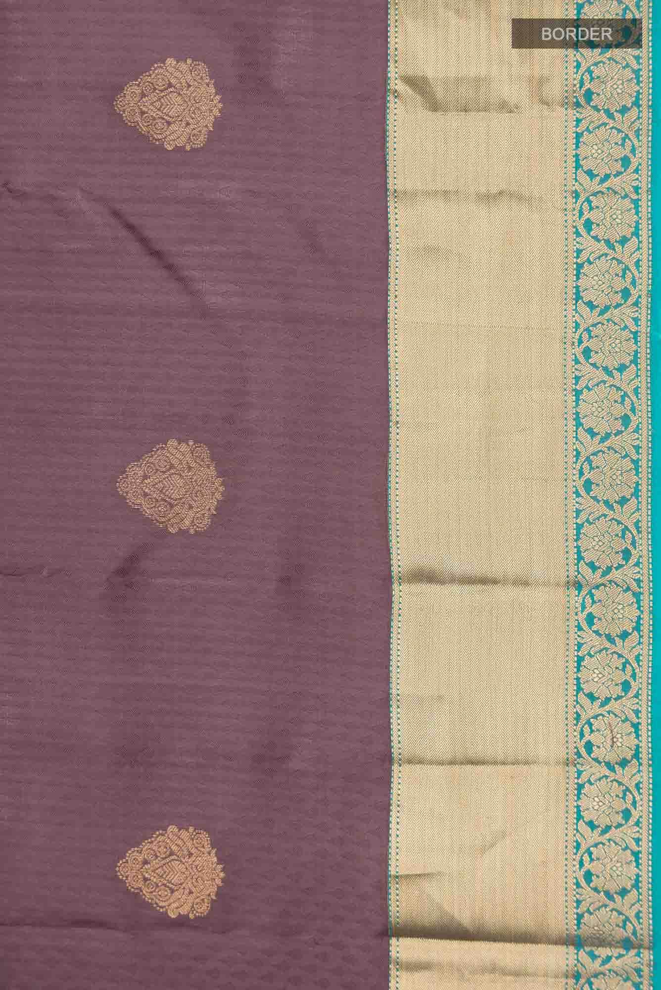 Dark Mauve Kanchipuram Silk Saree