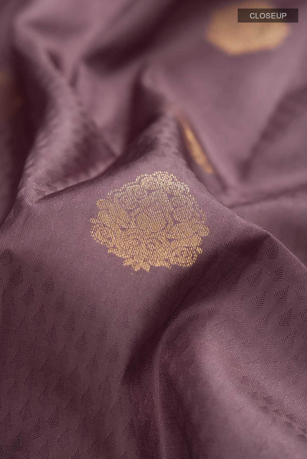 Dark Mauve Kanchipuram Silk Saree
