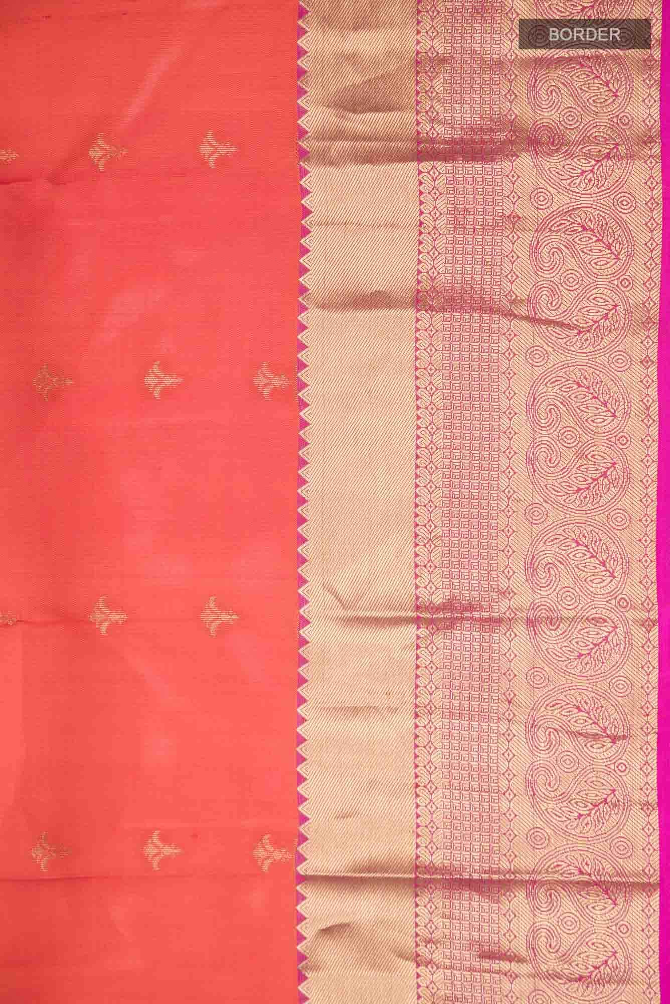 Orange Kanchipuram Silk Saree
