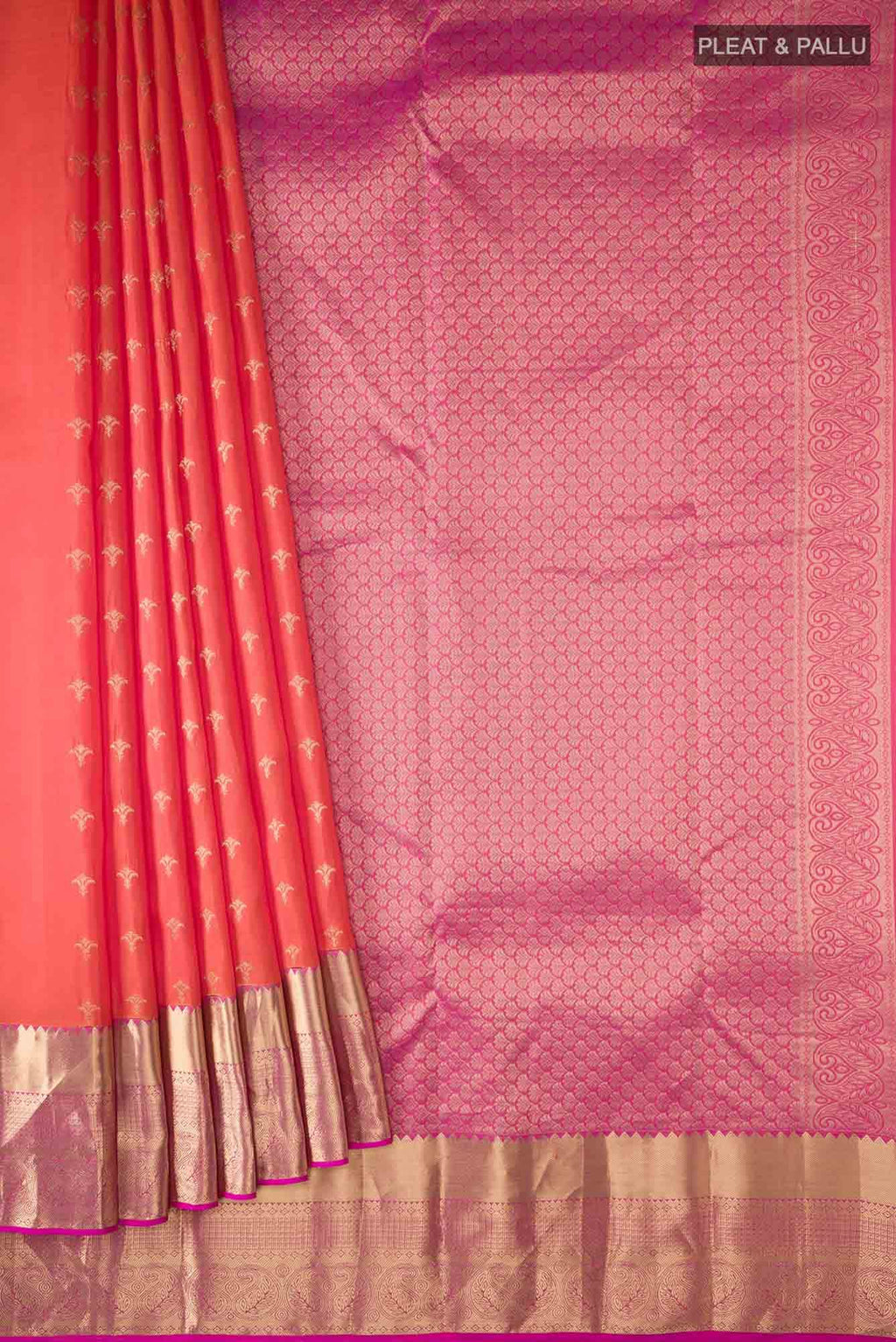 Orange Kanchipuram Silk Saree