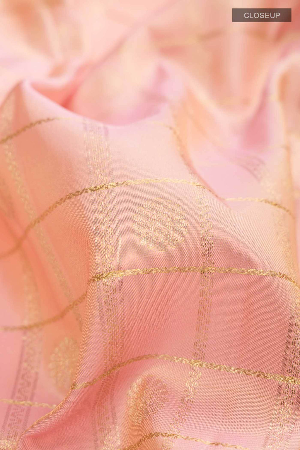 Peach Kanchipuram Silk Saree