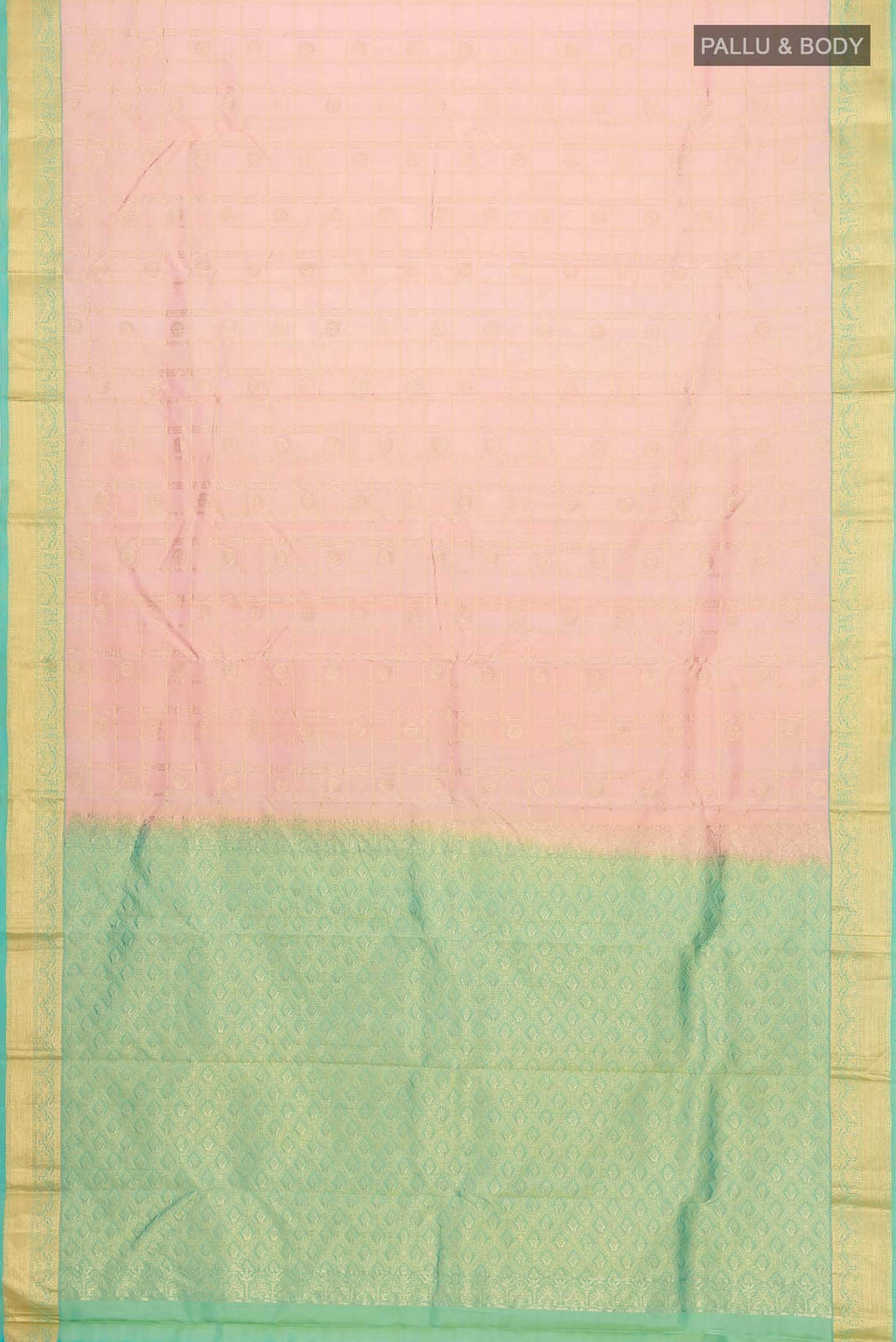 Peach Kanchipuram Silk Saree