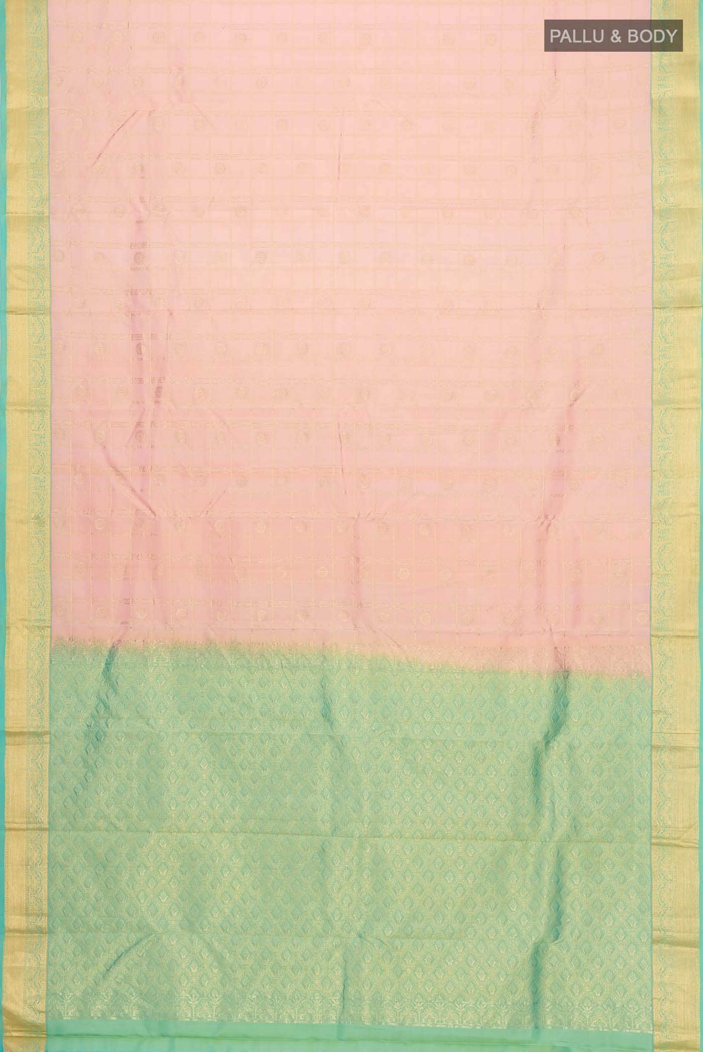 Peach Kanchipuram Silk Saree