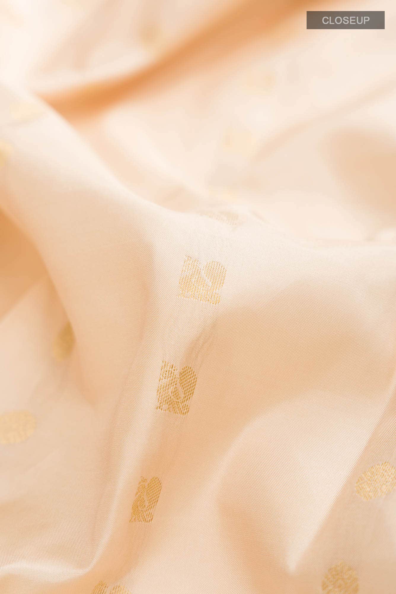 Cream Kanchipuram Silk Saree