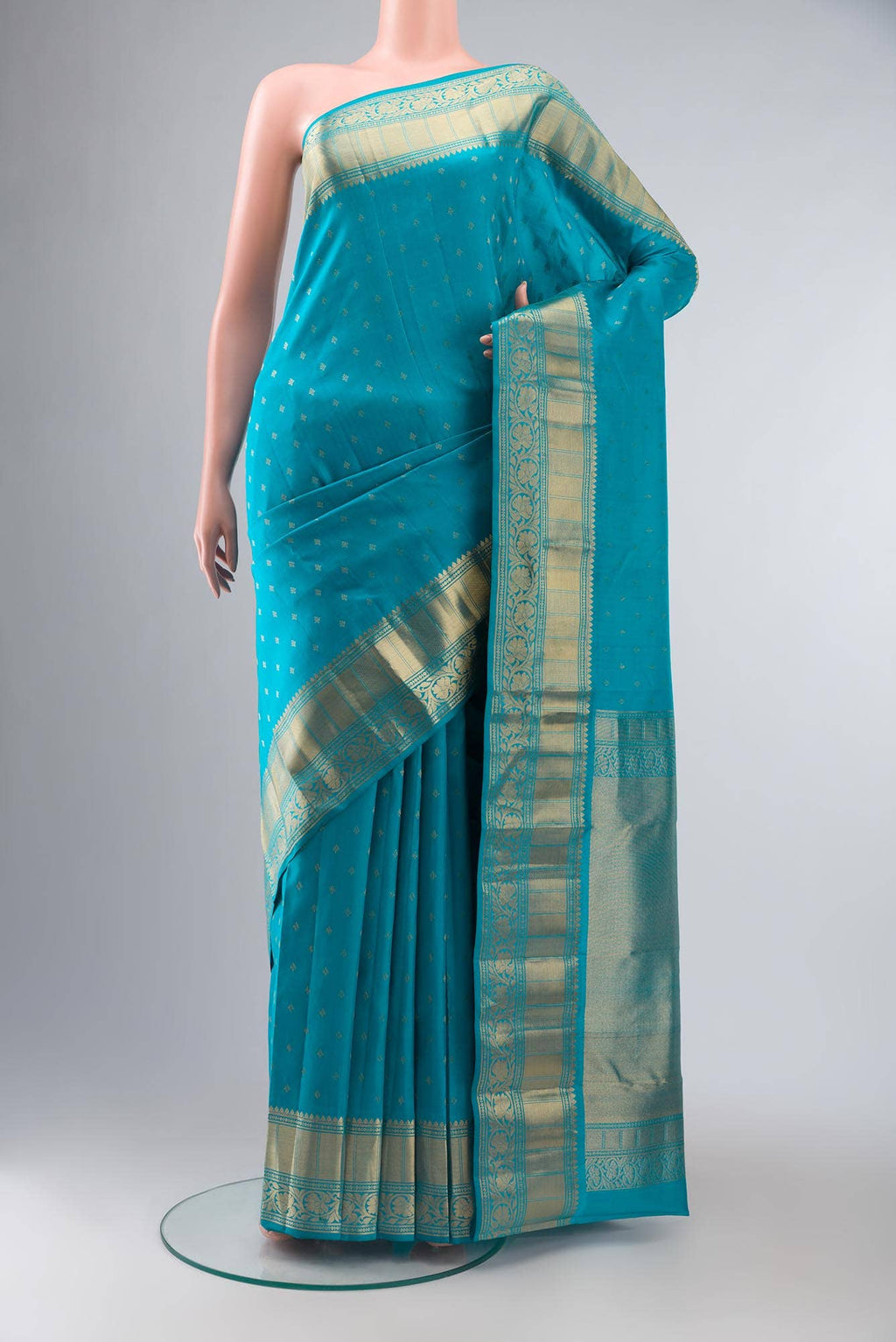 Blue Kanchipuram Silk Saree