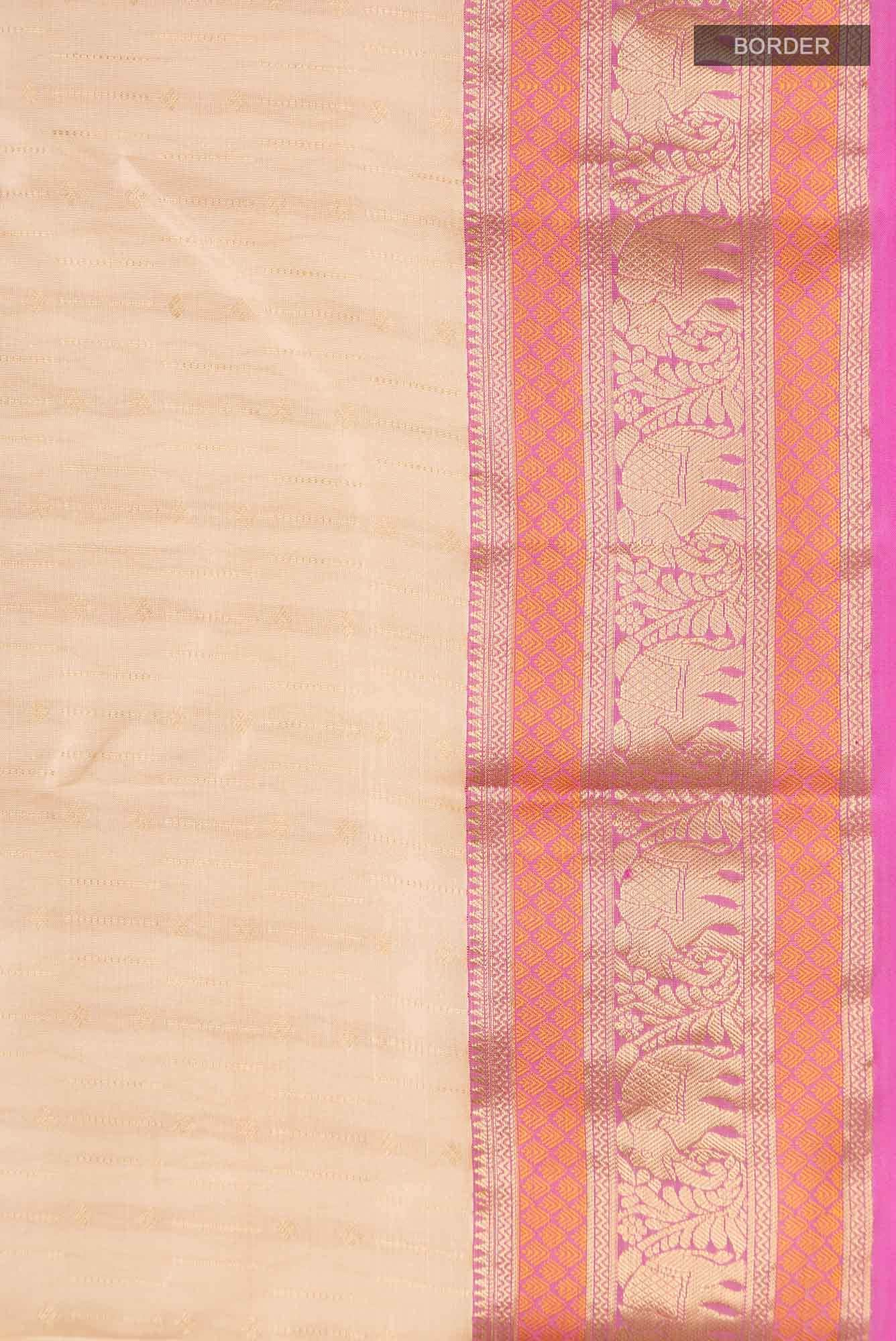 Sandal Kanchipuram Silk Saree