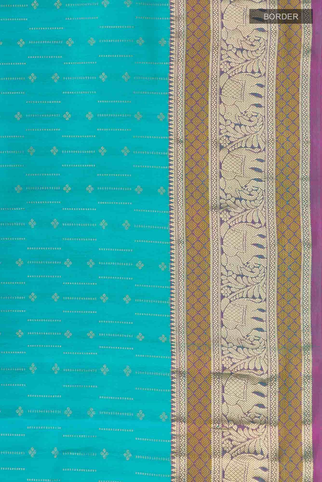 Blue Kanchipuram Silk Saree